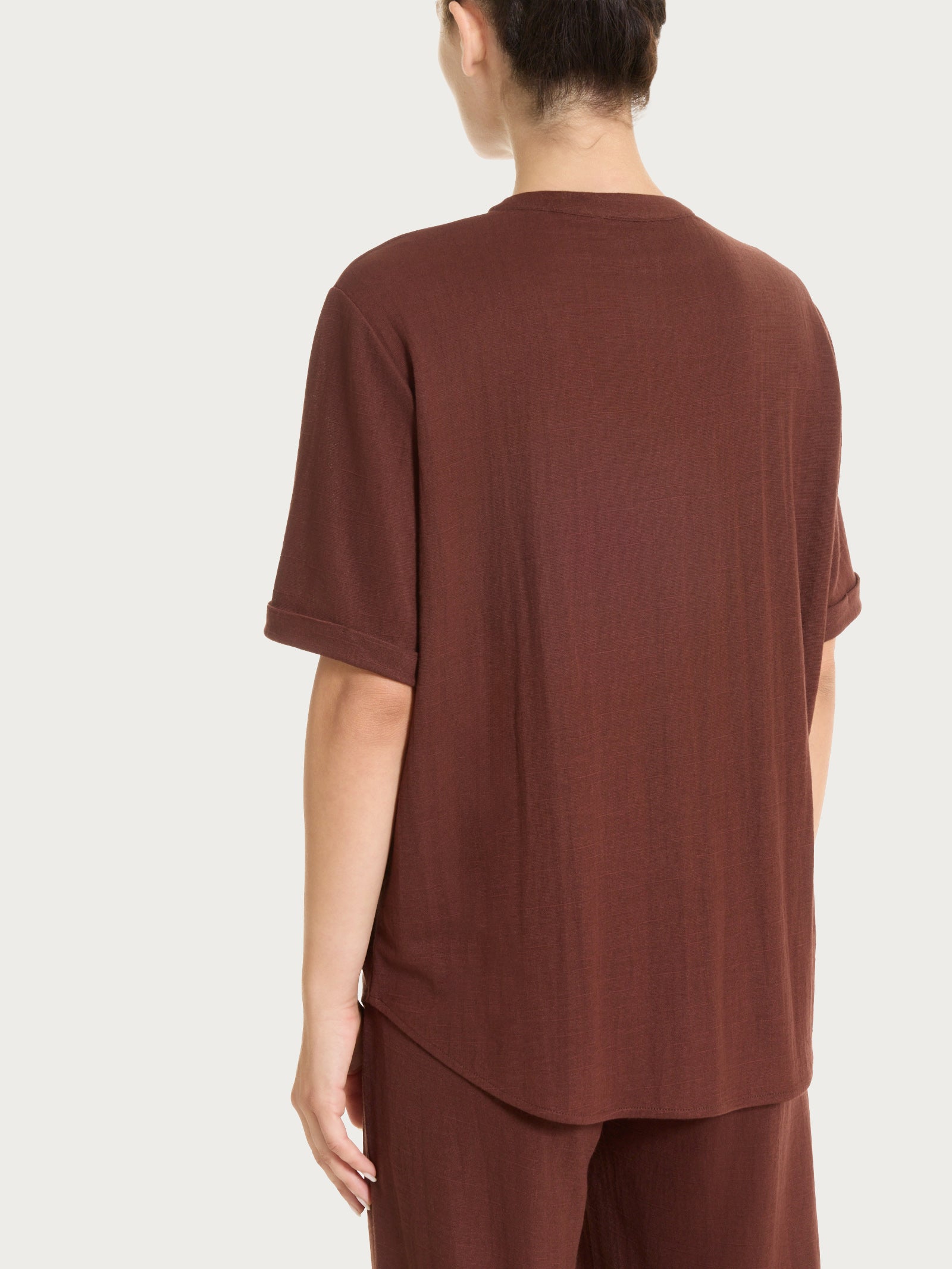 Ragno Summer Slub Serafino Maglia Chocolate