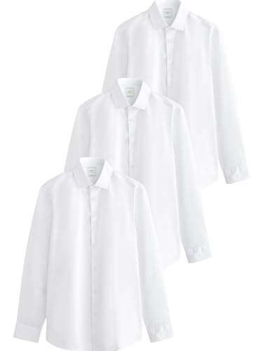 Next camicie uomo eleganti easy-care 3 pezzi regular cotone