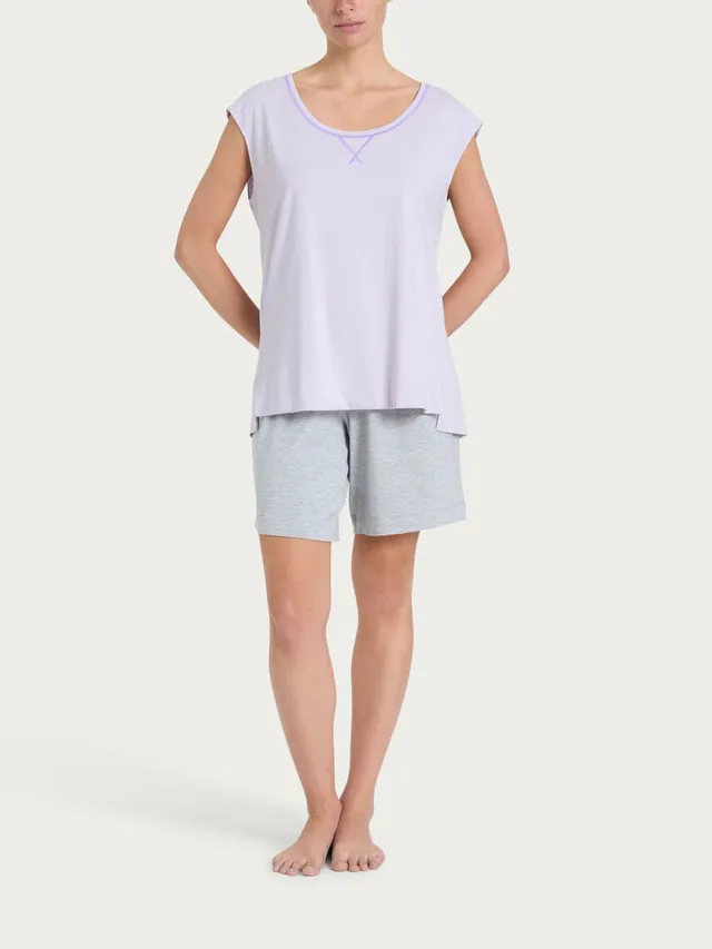 Ragno Pigiama Corto Donna Cotone Fantasia Thistle