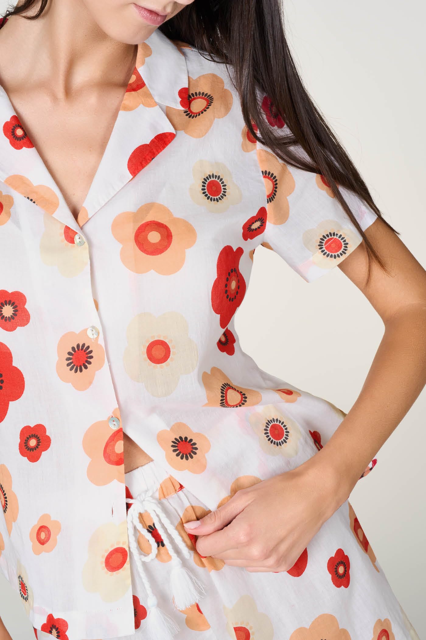 Goldenpoint Bouquet Party pigiama corto donna cotone