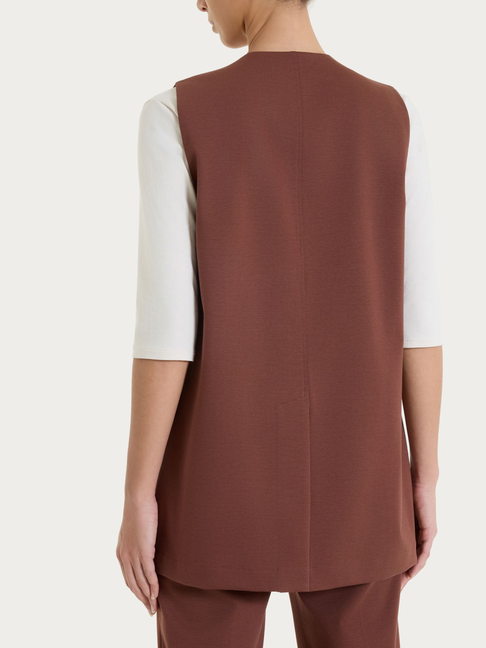 Ragno Compact Light Gilet aperto misto cotone Cappuccino