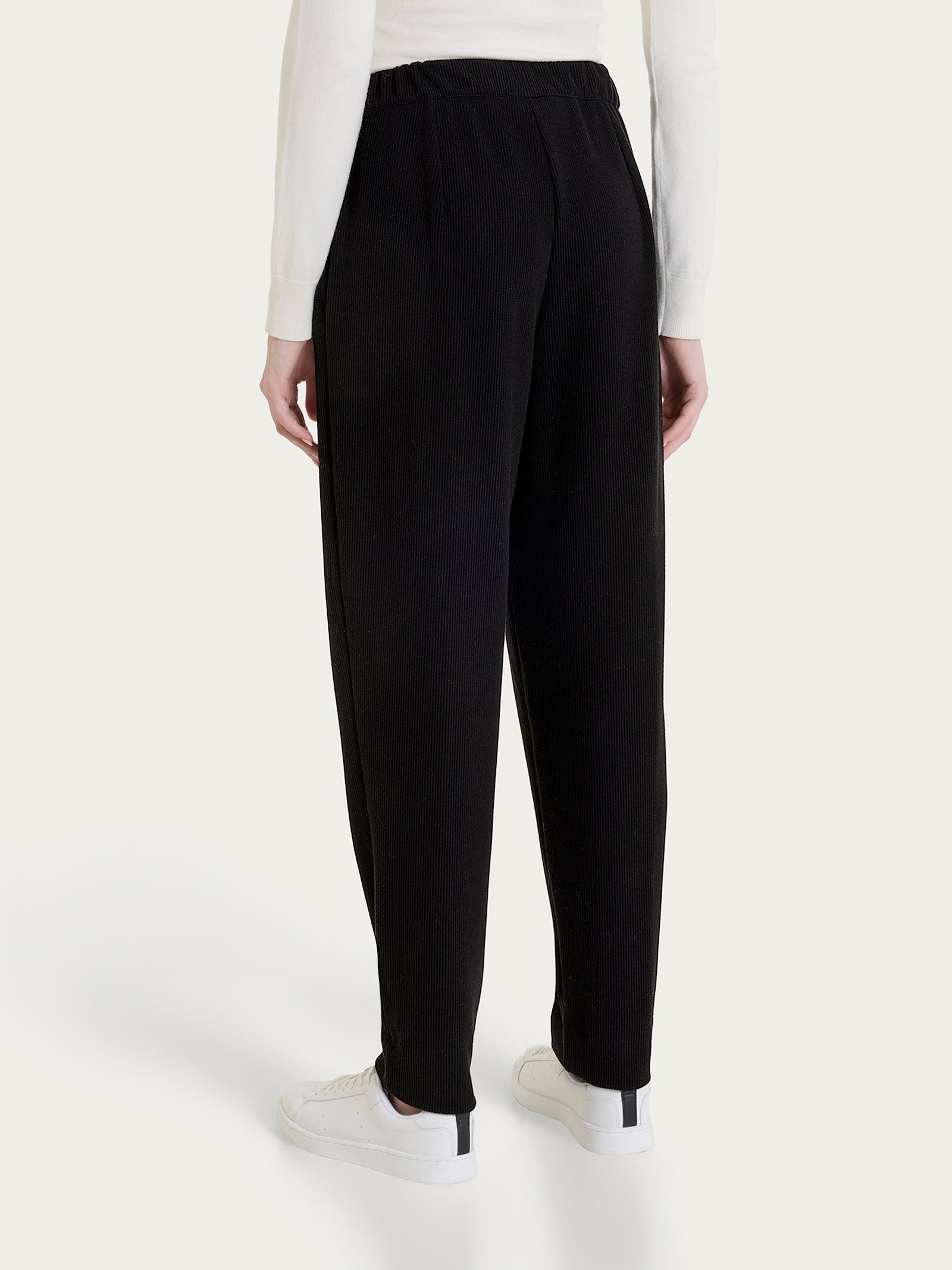 Ragno Compact Pantalone Jogger Nero con Tasche Elasticizzato