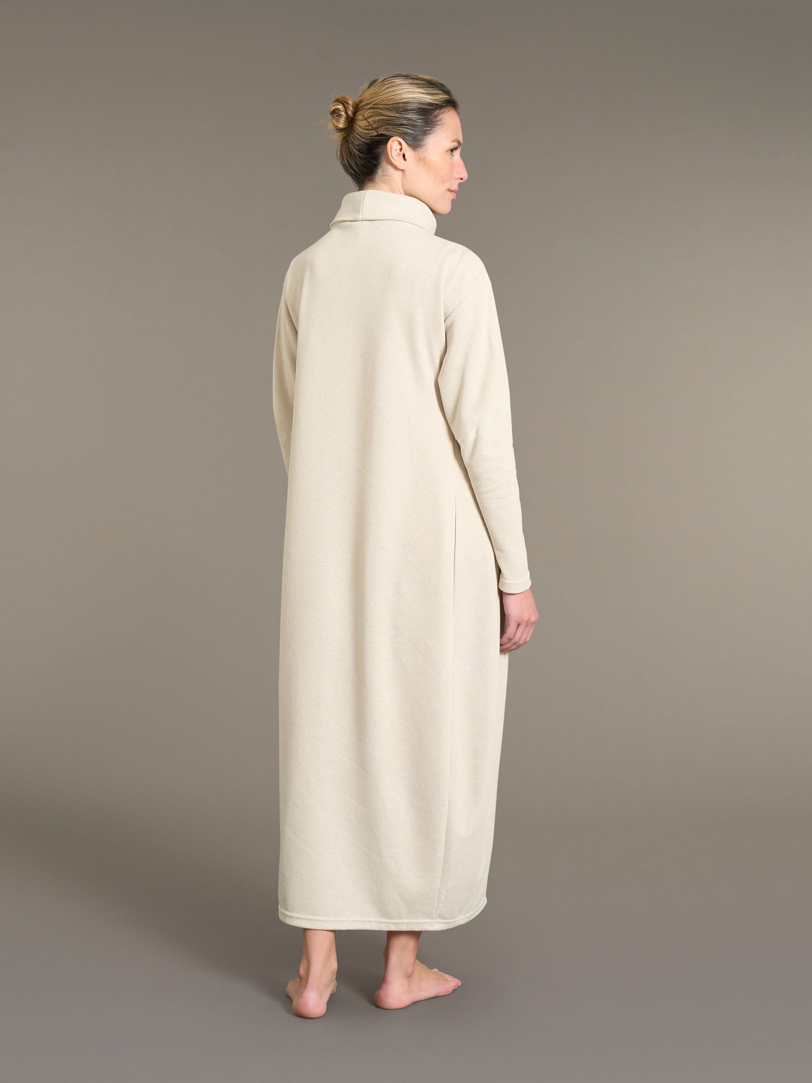 Ragno Jersey Cotone Camicia Notte Lunga Off White Pile
