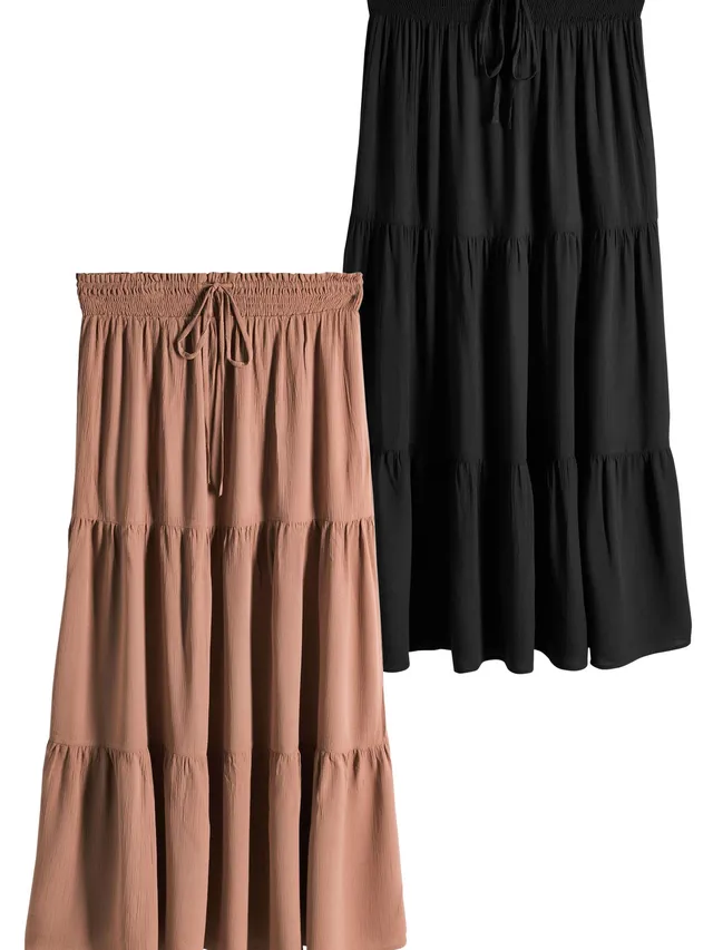 Next The Set gonna donna 2 pezzi viscosa maxi balze
