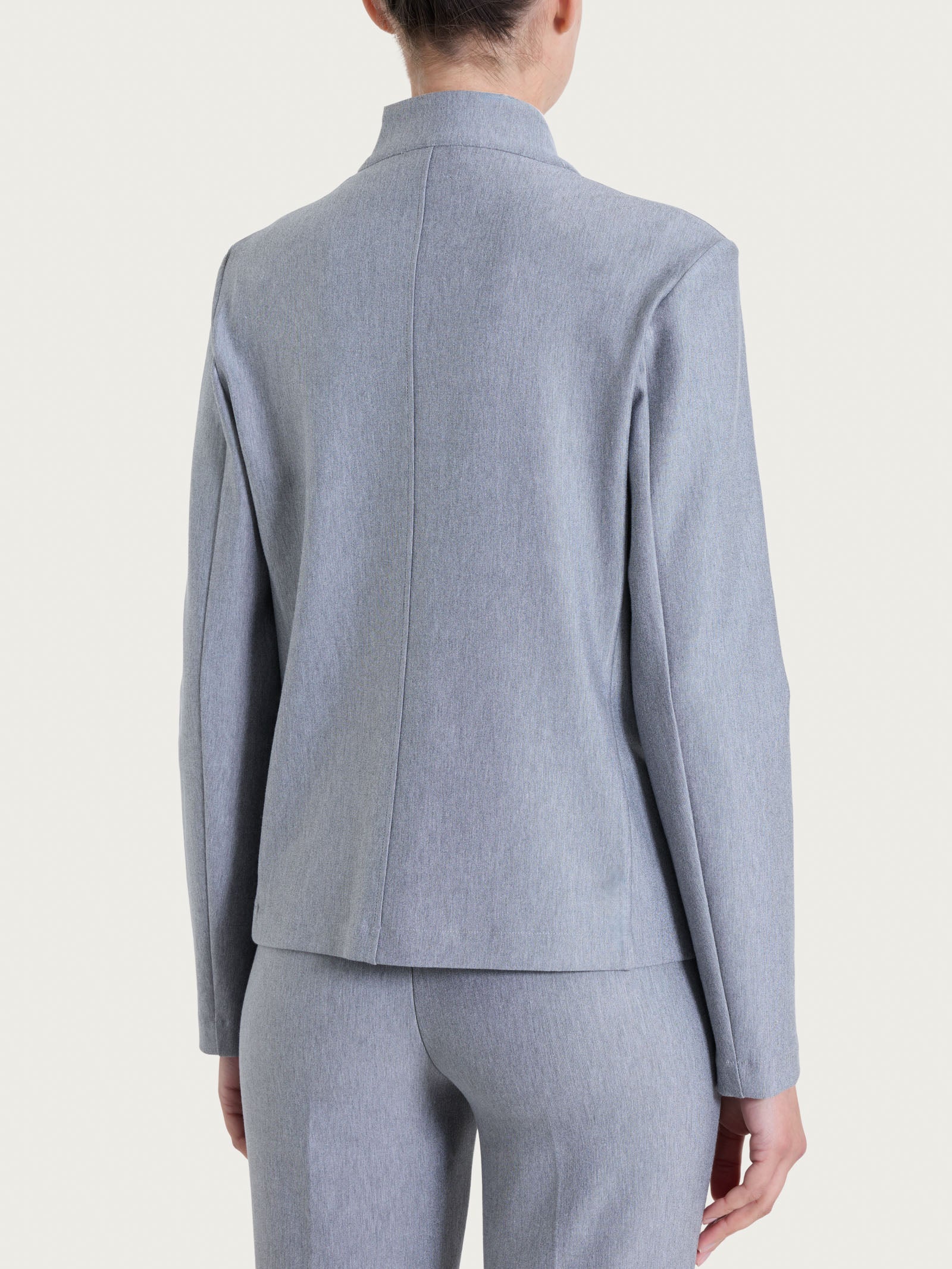 Ragno Compact blazer corto donna Grigio Mel. elasticizzato
