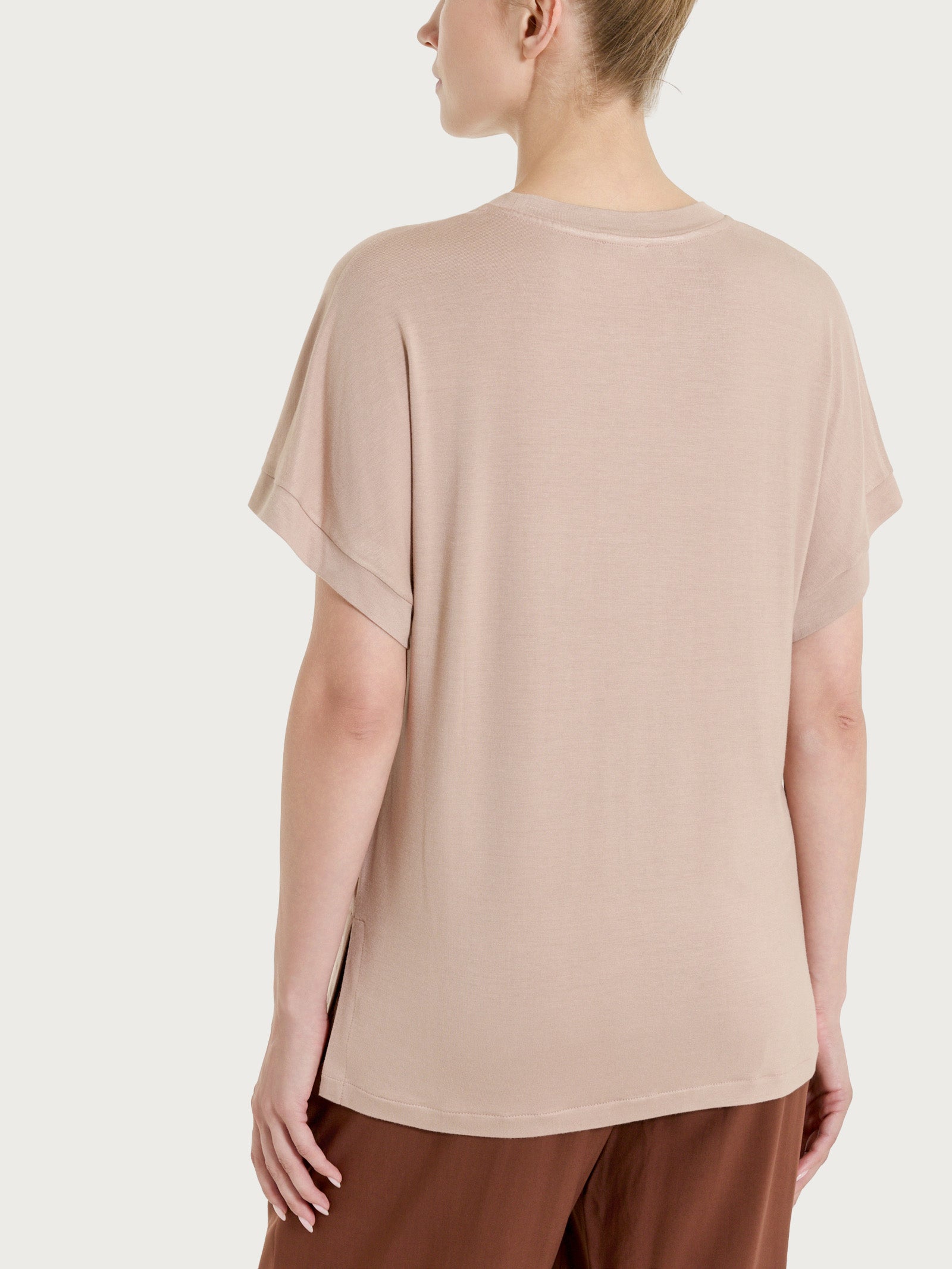 Ragno Viscosa Summer Maglietta girocollo occhielli warm taupe