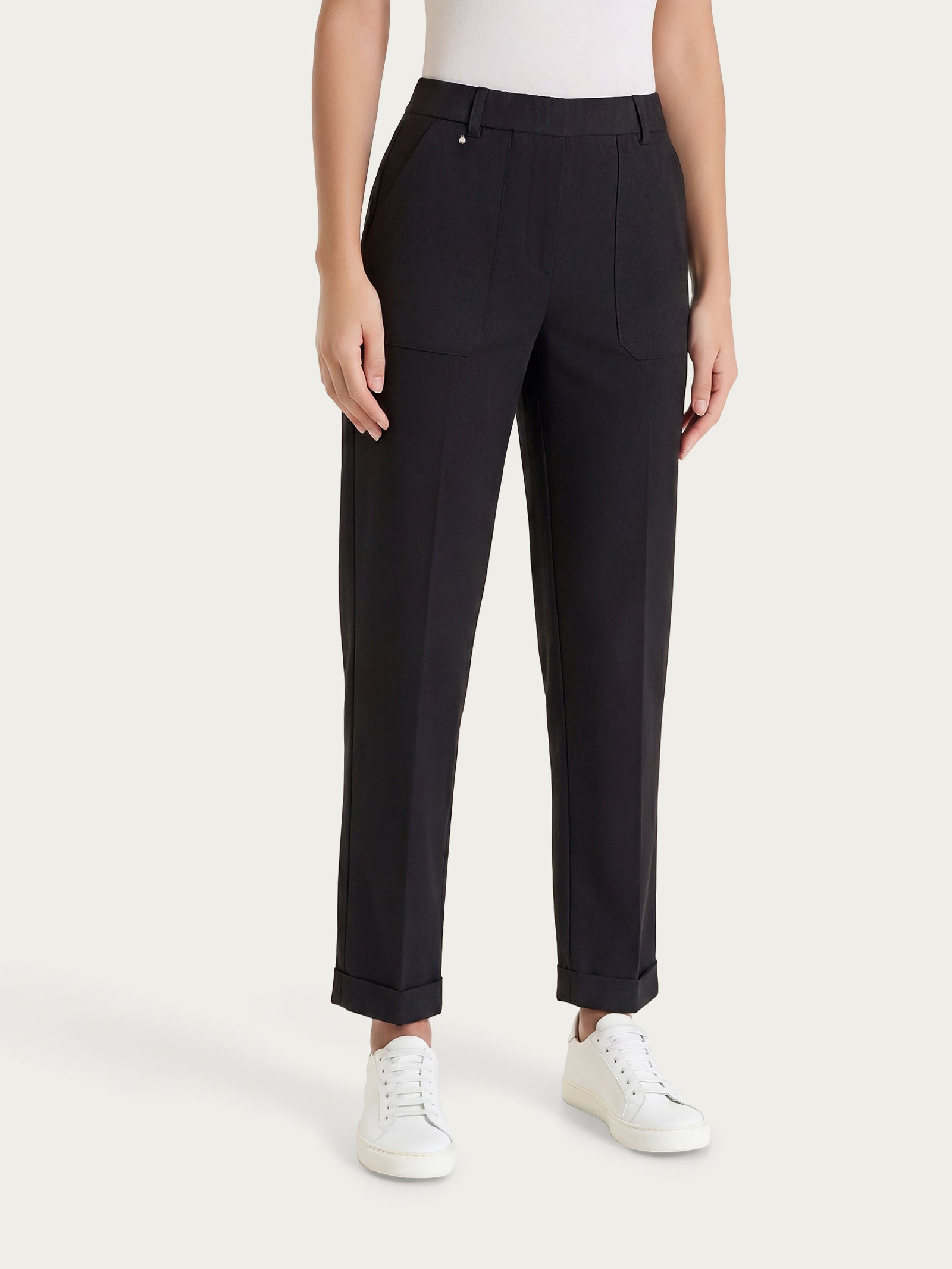 Ragno Super Fresh pantalone carota tapered Nero