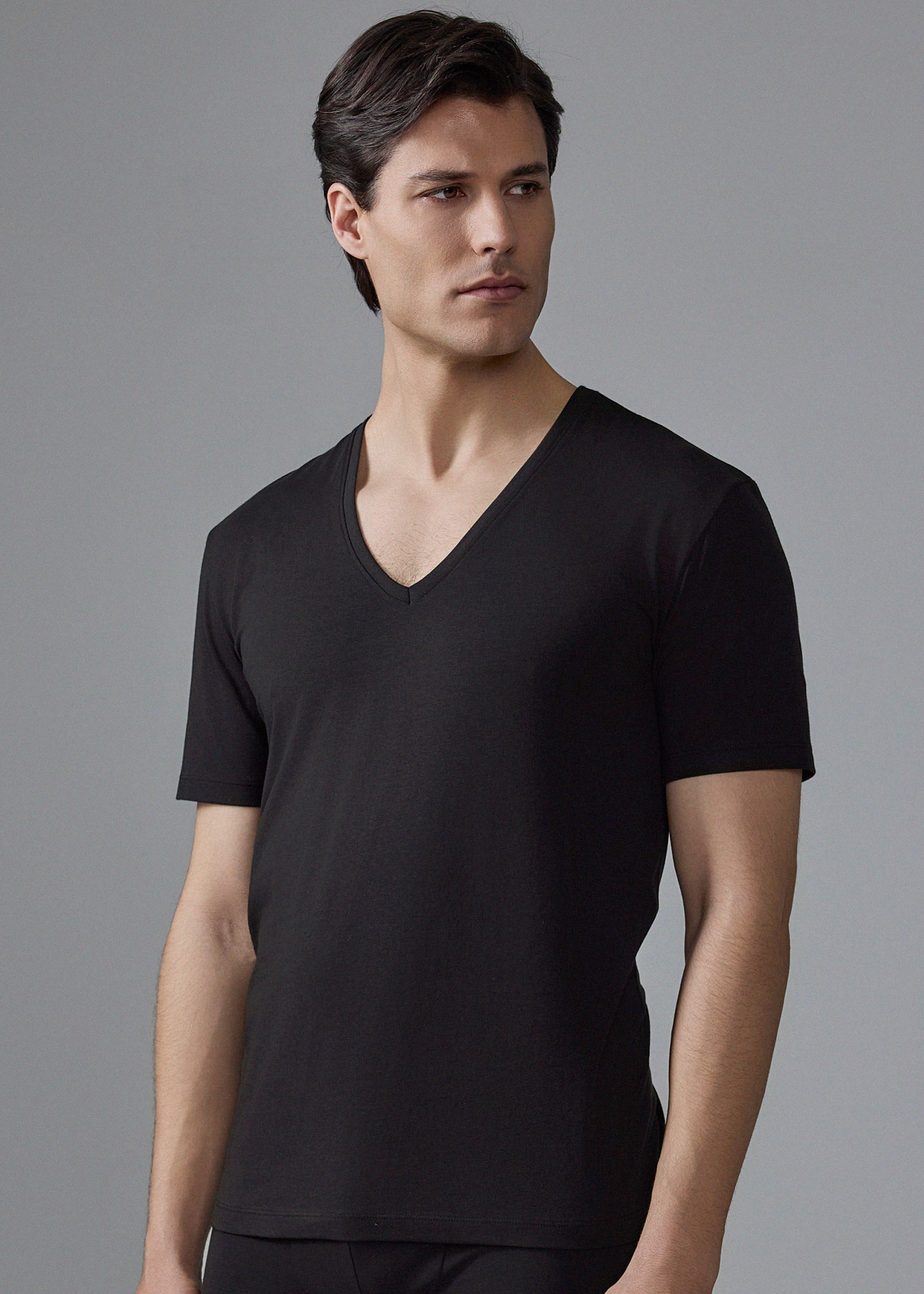 Philippe Matignon T-Shirt Man Scollo V maglia intima cotone