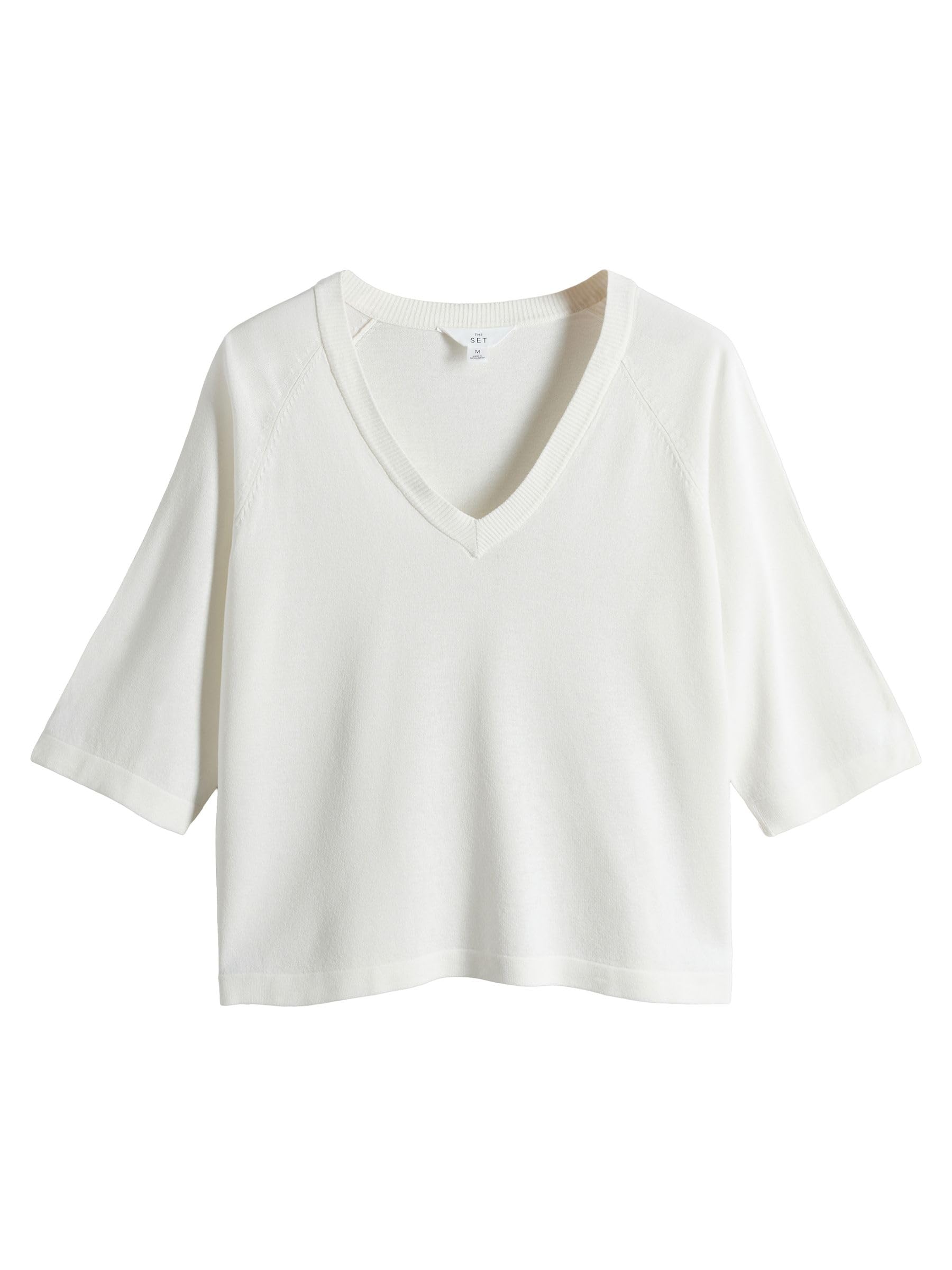 Geo Next The Set 3 t-shirt maglia scollo a V nero crema tortora