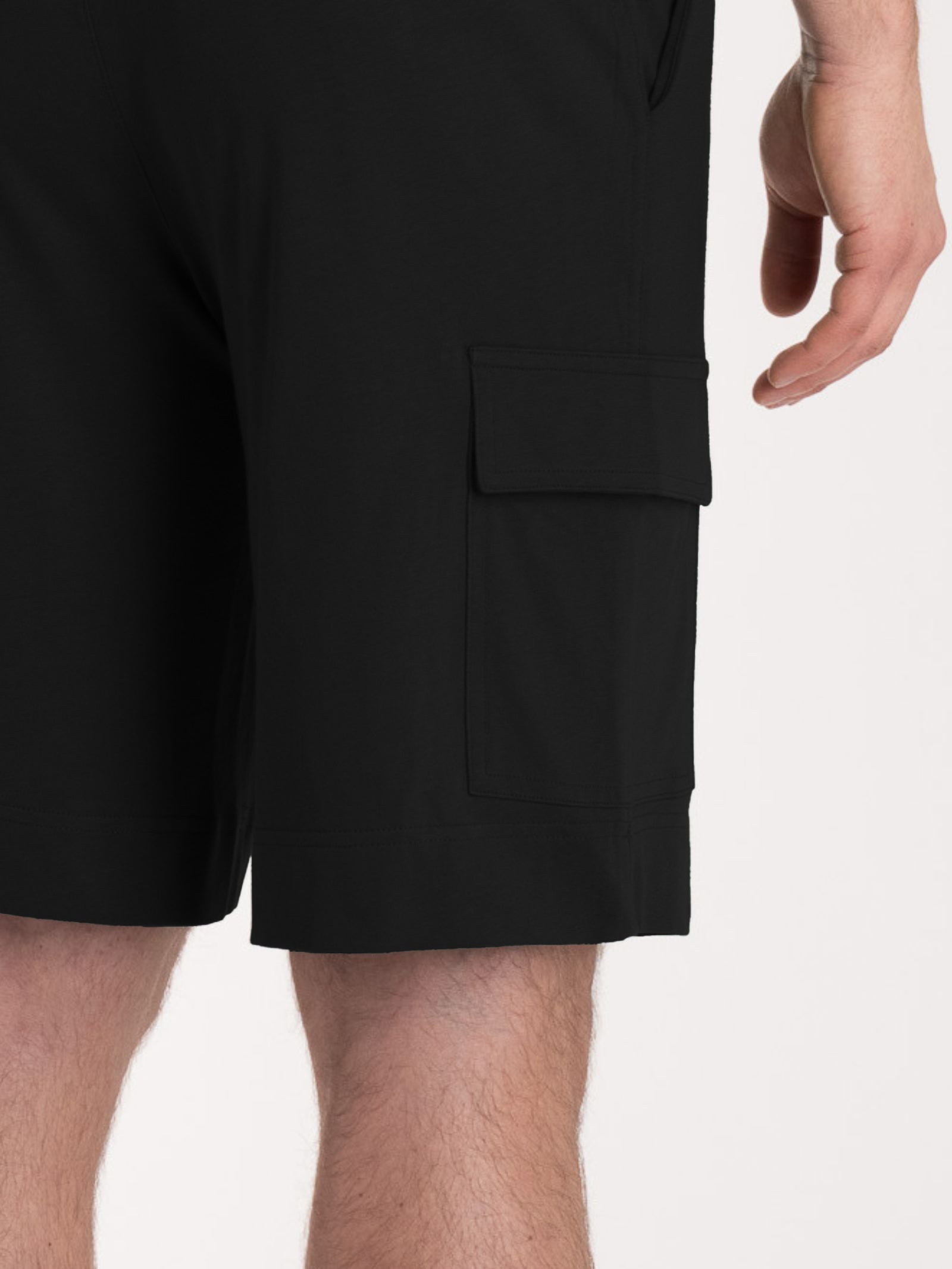 Ragno Jersey Cotone calzoncino uomo Nero cargo