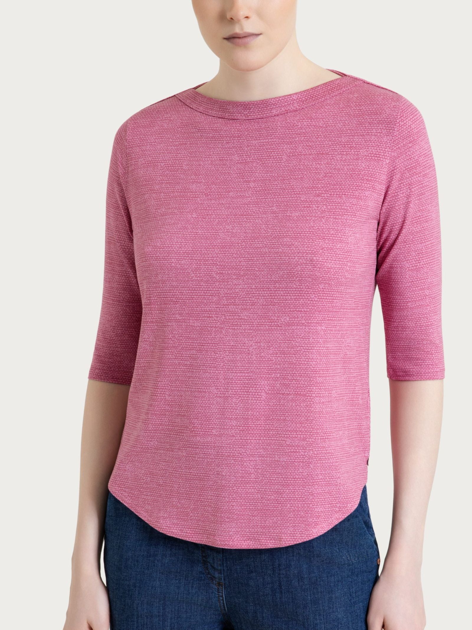 Ragno Barchetta maglietta viscosa crêpe rosa cashmere rose