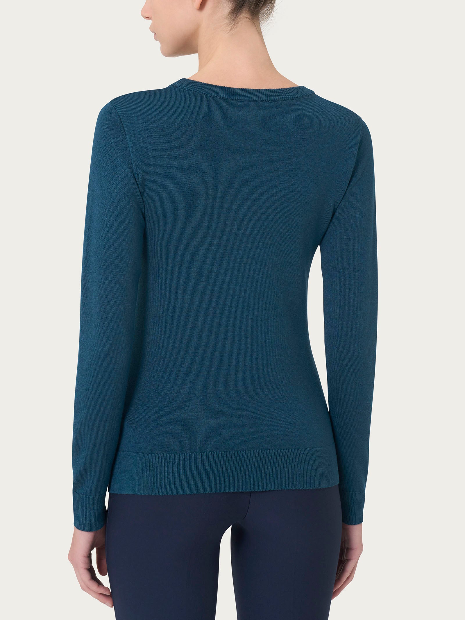 Ragno Four Seasons maglia girocollo reflecting pond manica lunga