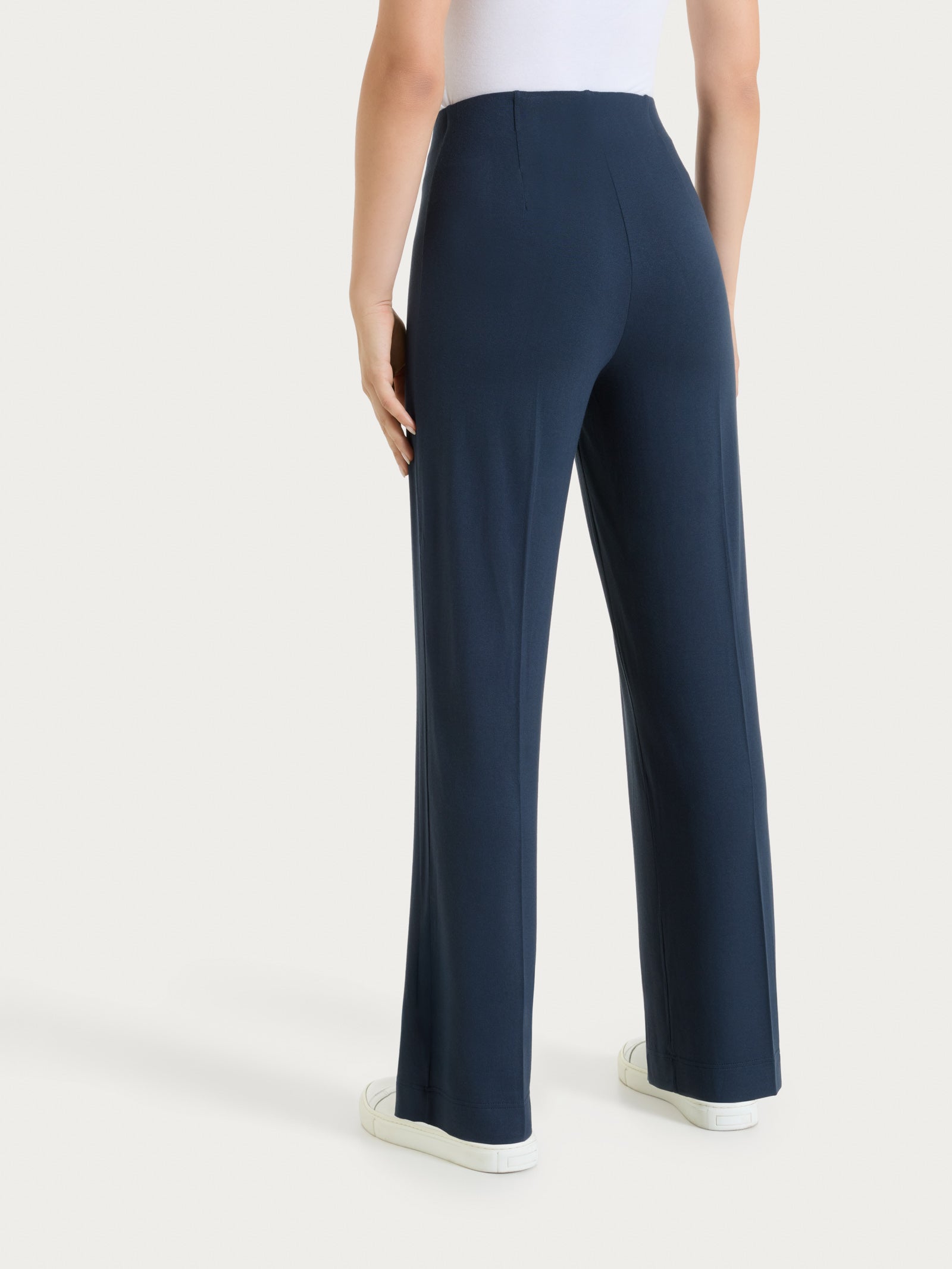 Ragno Relaxed Wardrobe pantalone ampio viscosa blu gamba larga