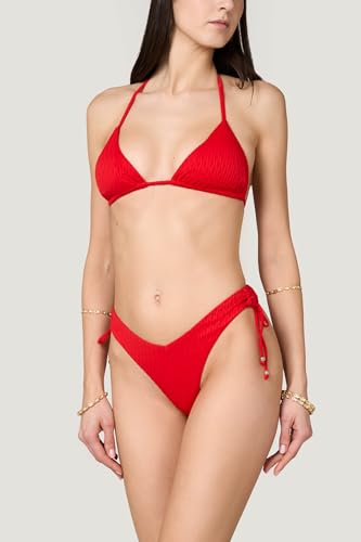 Goldenpoint Waves Top Bikini Triangolo Jacquard Tinta Unita