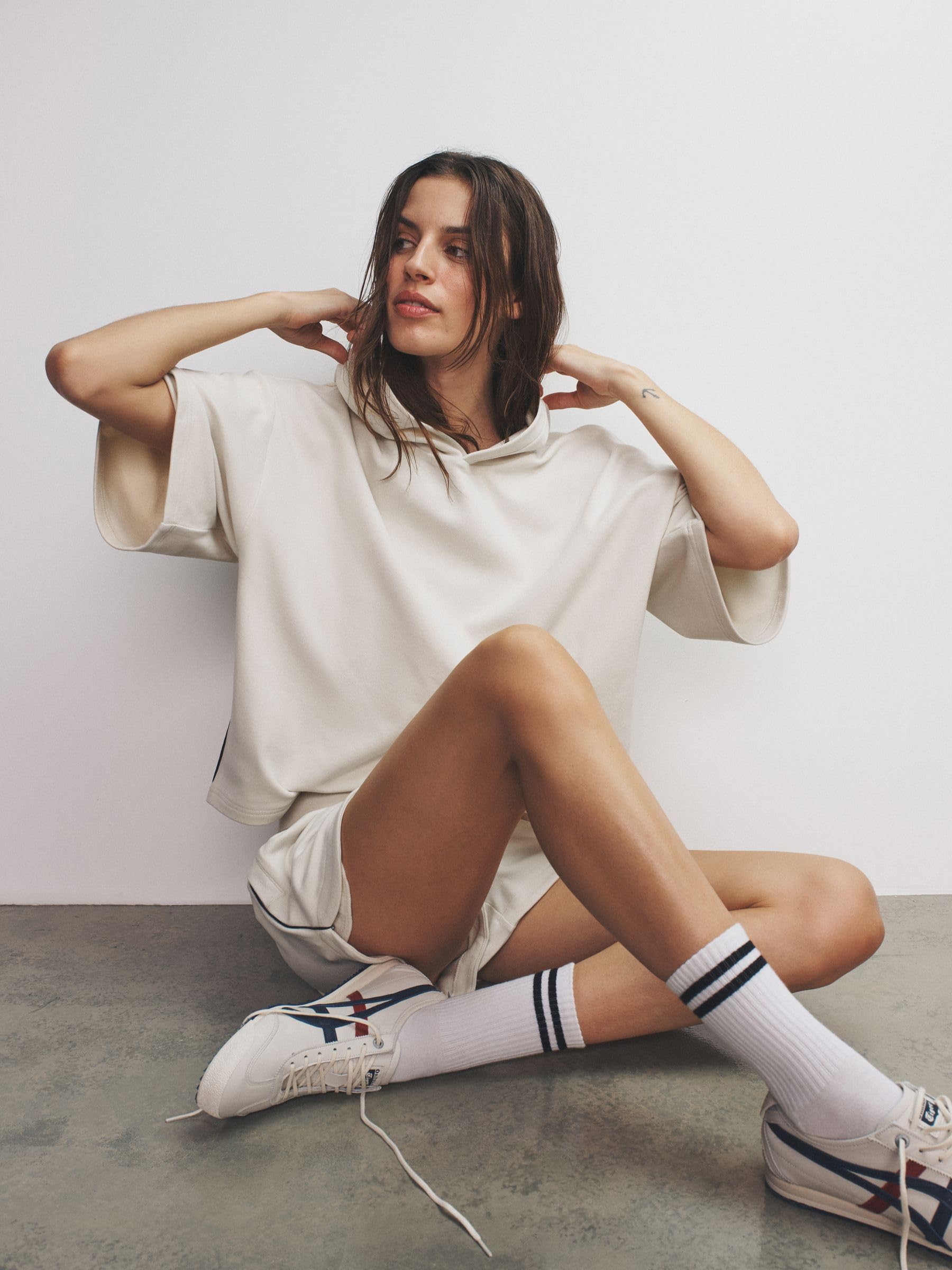Geo Next The Set completo felpa cappuccio coste shorts