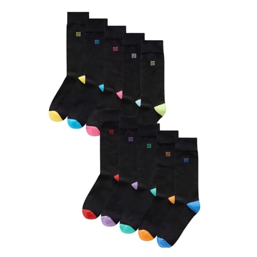 Next calzini uomo neri 5 paia cotone imbottiti