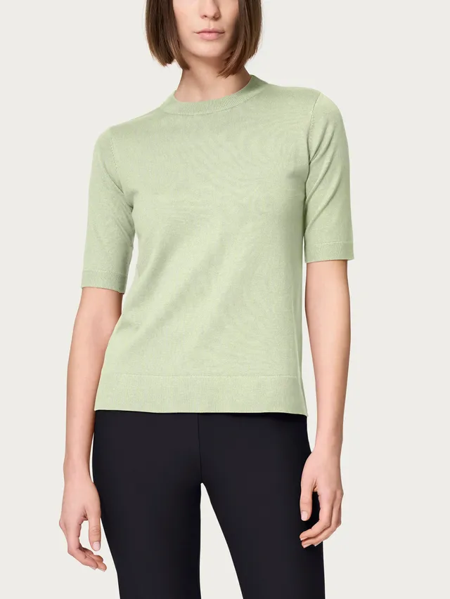 Ragno Four Seasons Maglia Girocollo Donna Manica Corta Verde