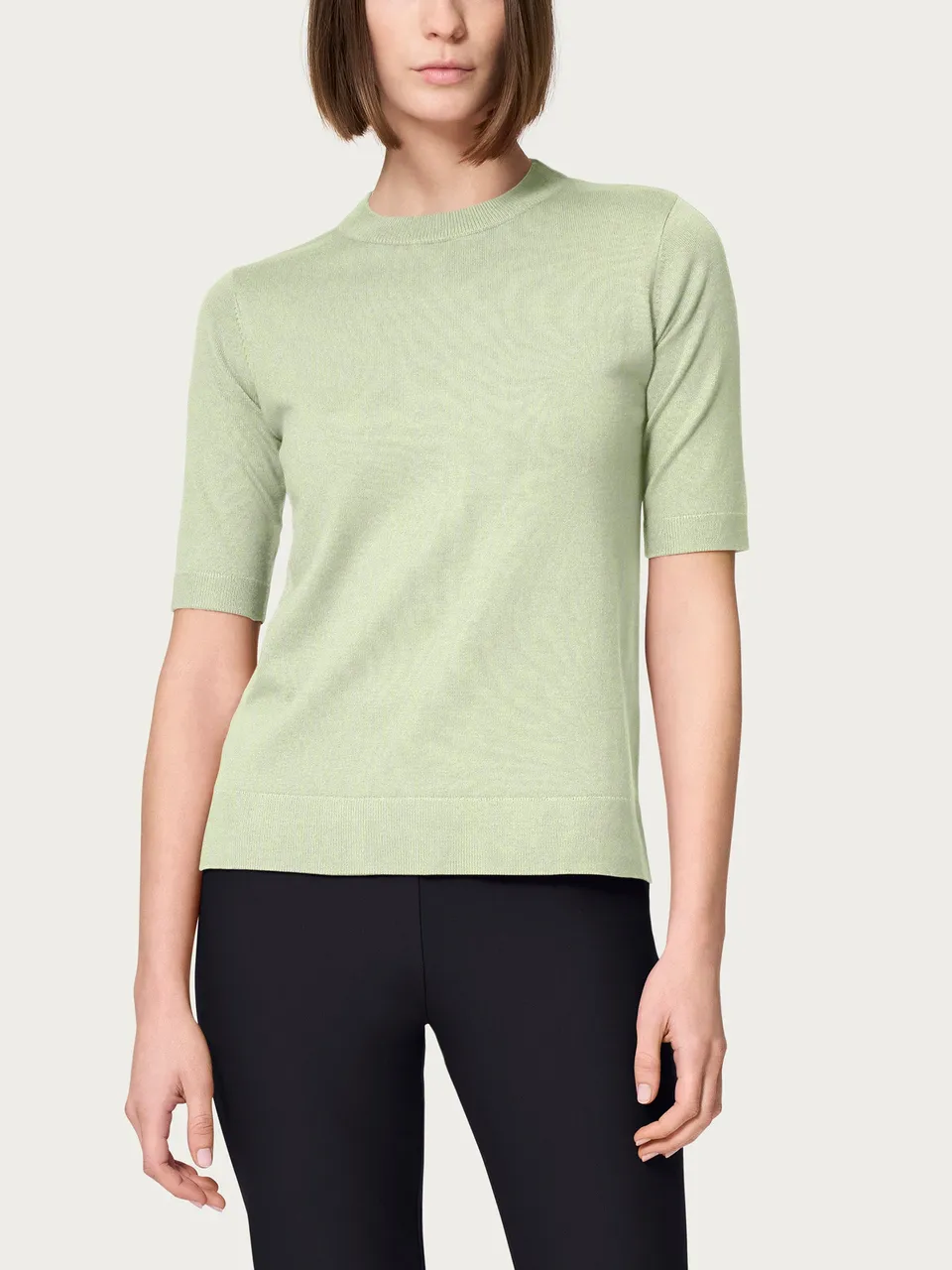 Ragno Four Seasons Maglia Girocollo Donna Manica Corta Verde