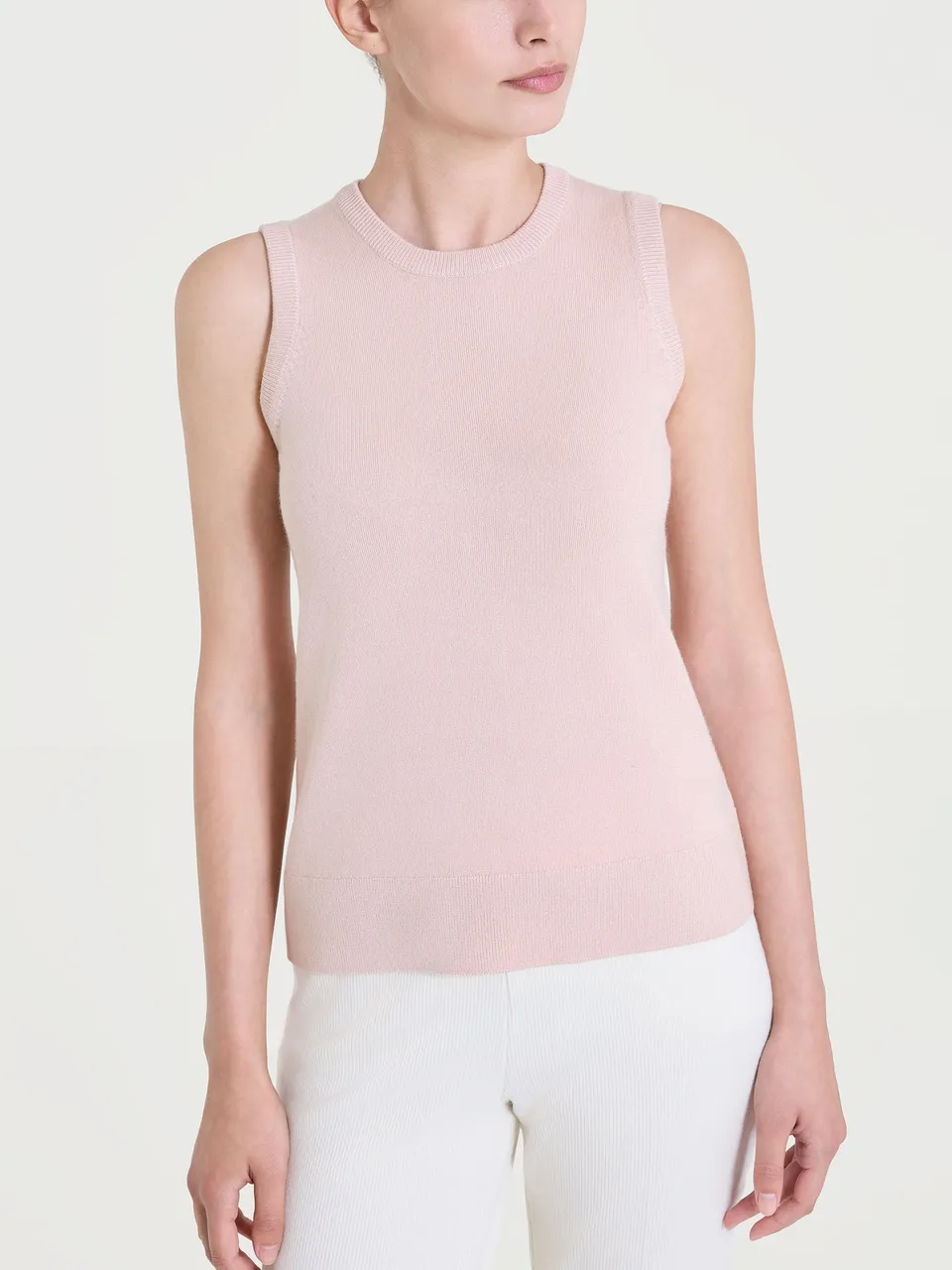 Ragno Four Seasons Maglia Smanicata Cameo Rose in viscosa