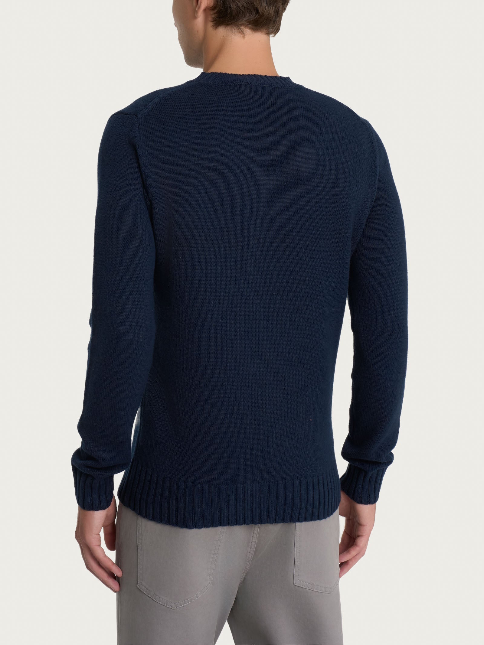 Ragno Nice Wool maglia girocollo uomo Bleu