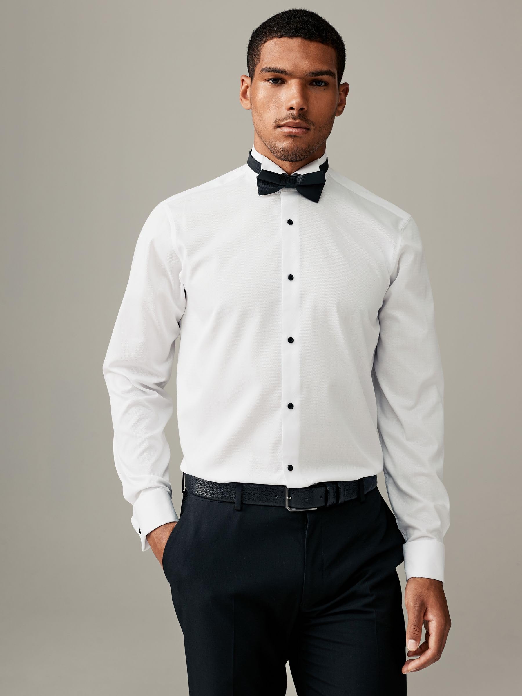 Next Camicia smoking uomo 44 misto cotone regular