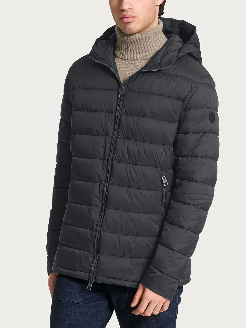 Ragno Vegan Down Piumino Cappuccio Uomo Dark Shadow Caldo