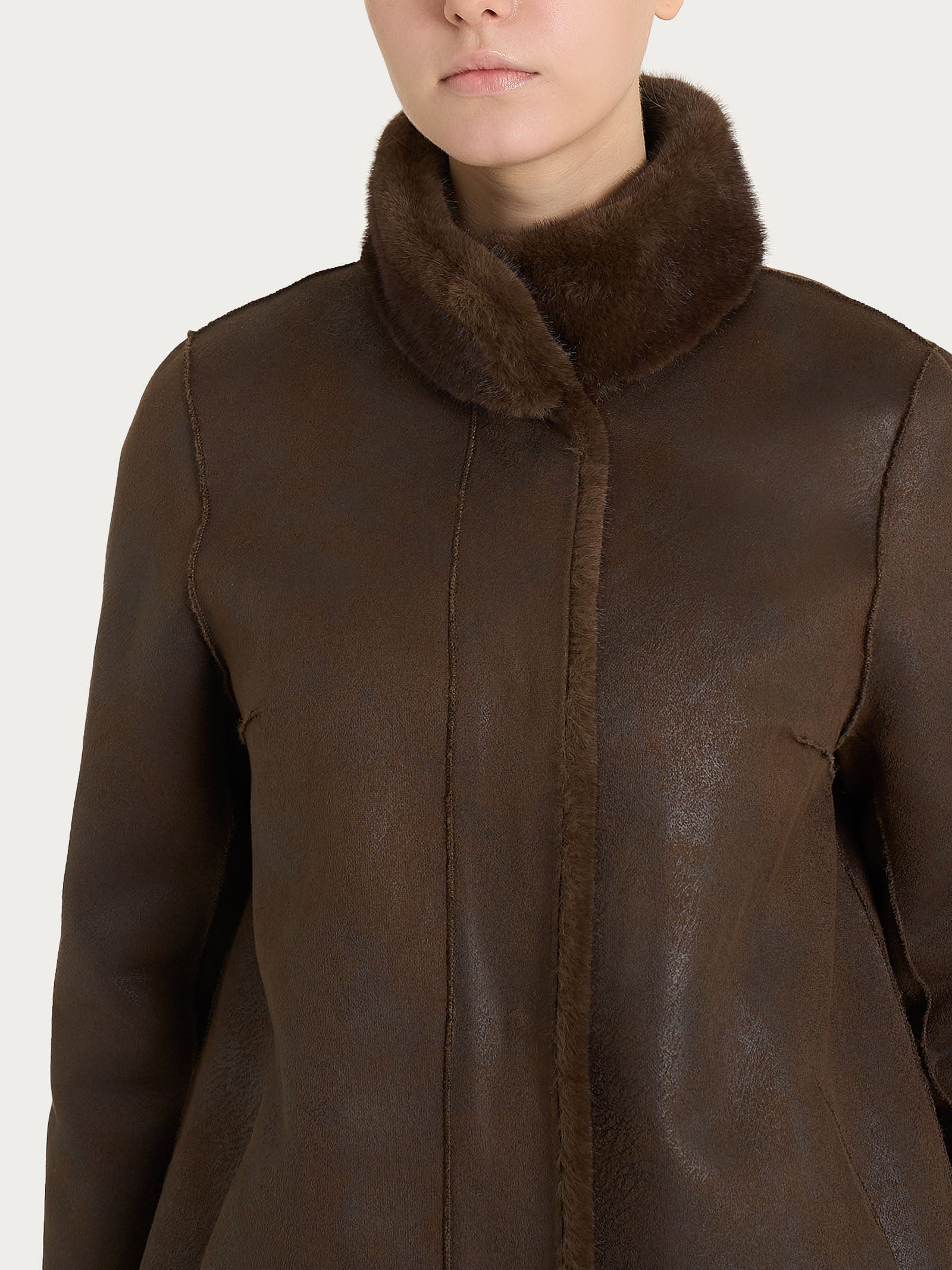 Ragno Vegan Fur Cappotto double-face chocolate torte caldo