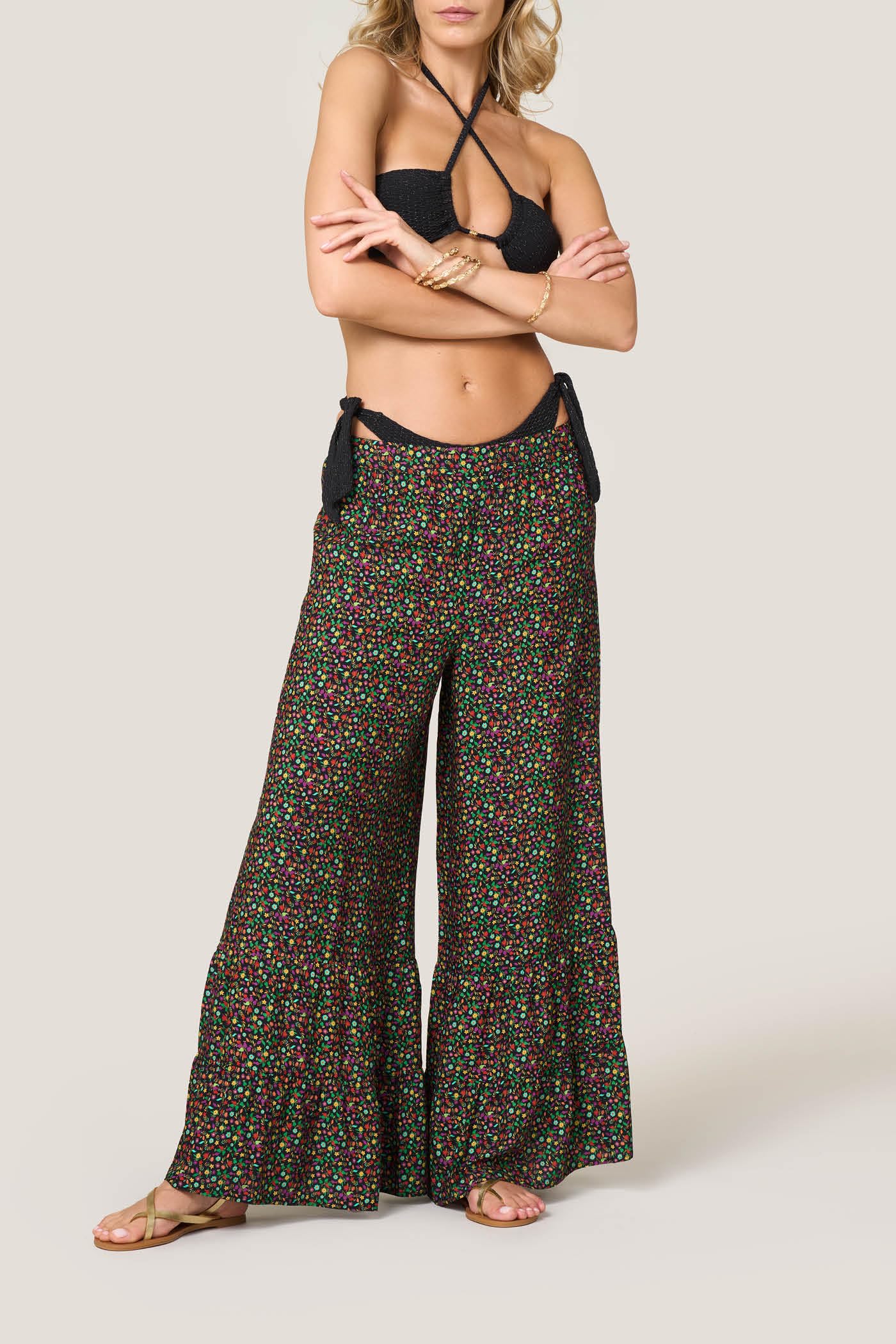 Goldenpoint Wonderland copricostume pantaloni lunghi floreale