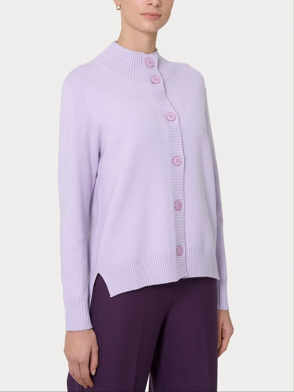 Ragno Four Seasons cardigan aperto Orchid Petal bottoni