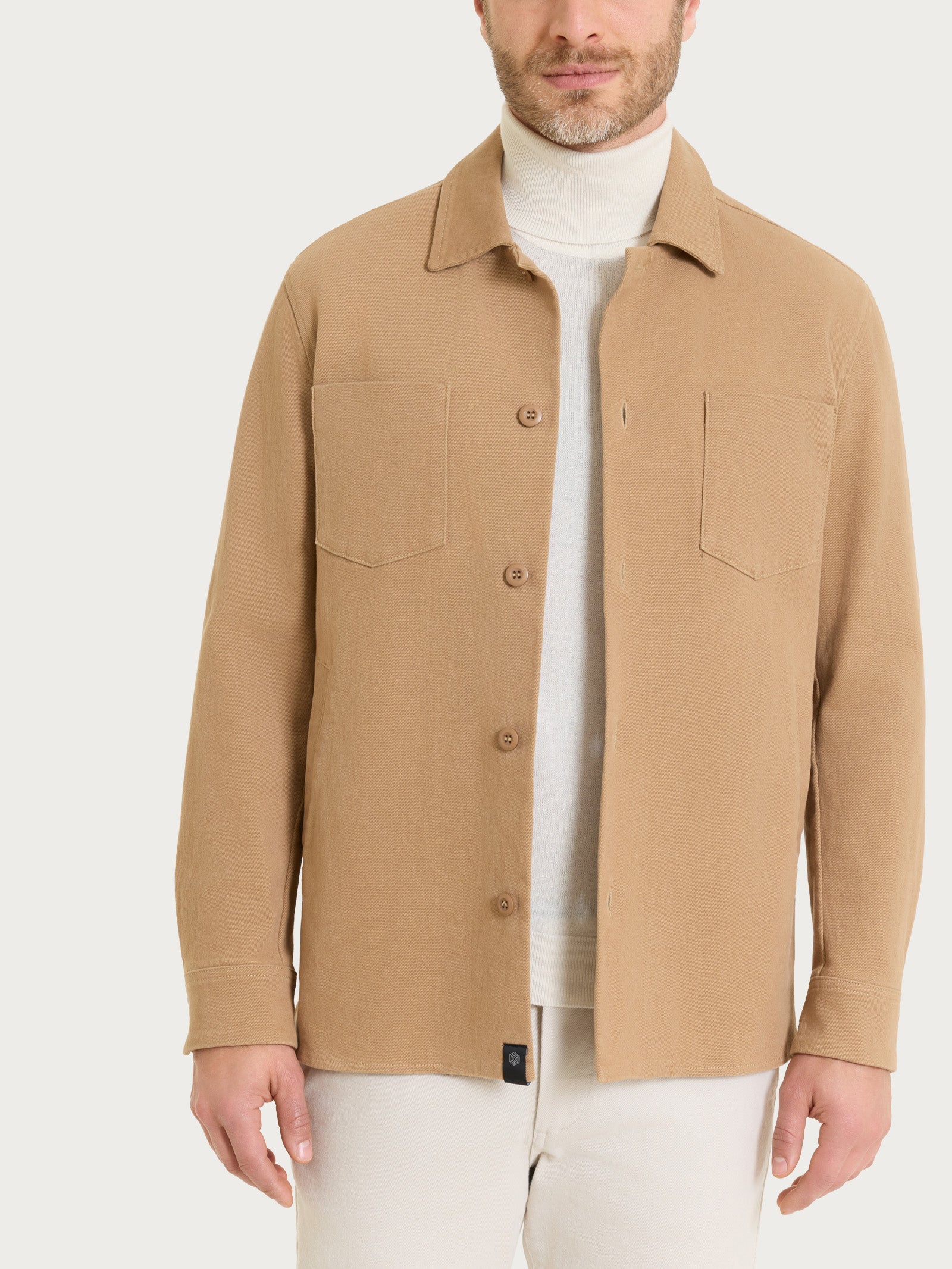 Ragno Shacket Raw Twill Cotone Tiger's Eye uomo