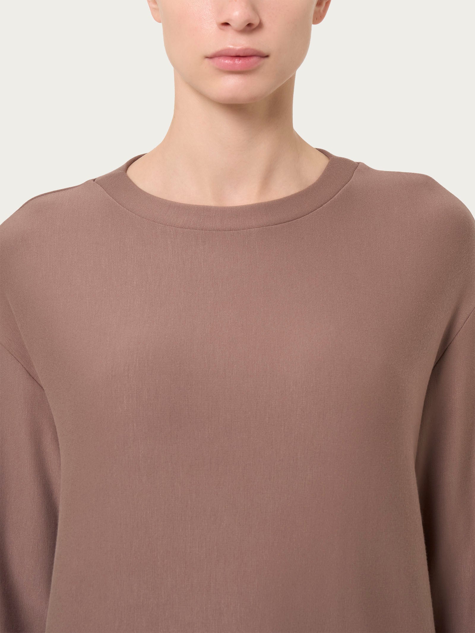 Ragno Relaxed Wardrobe Felpa Barchetta Pine Bark in viscosa