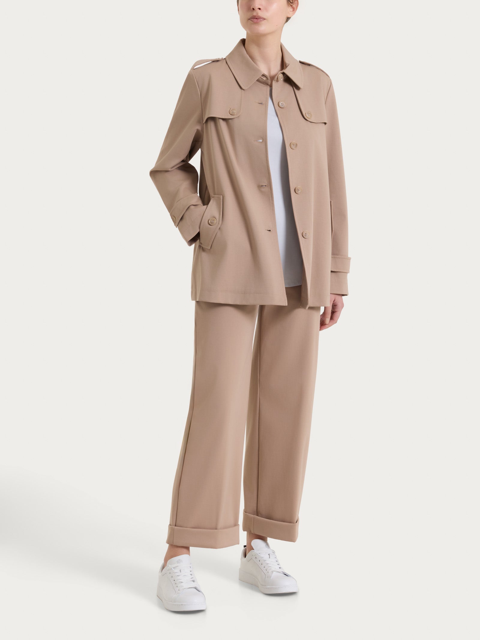 Ragno Compact Light Trench Corto Giacca Warm Taupe