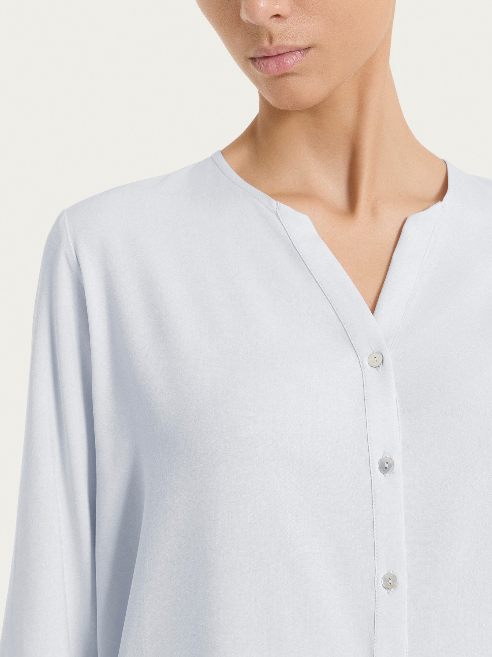 Ragno Voile Stretch blusa serafino lilac viscosa