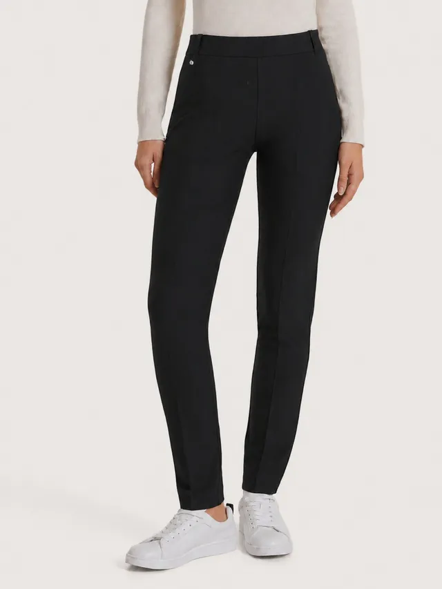 Ragno Compact Pantalone Sigaretta Donna Nero elasticizzato