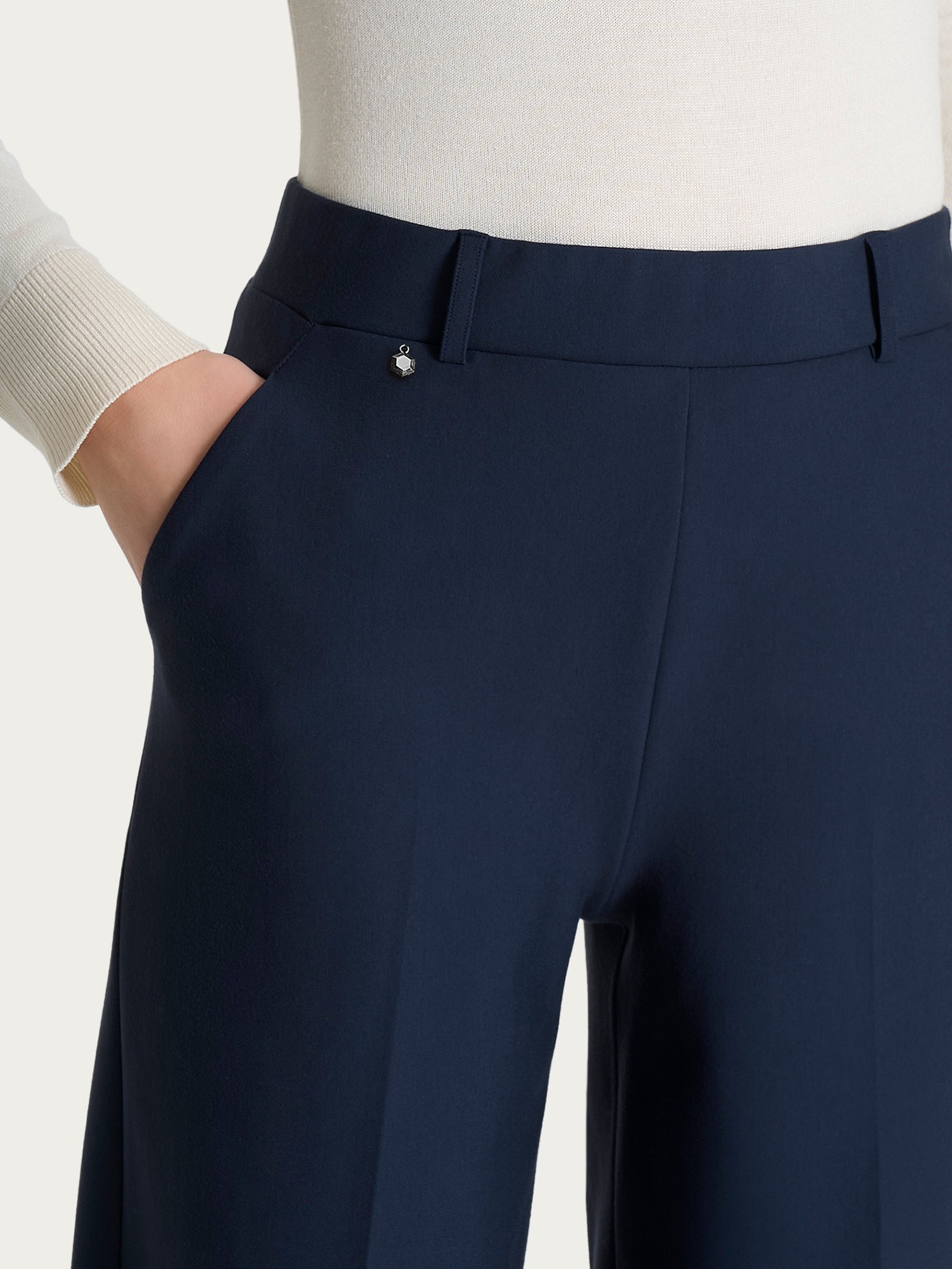 Ragno Compact Pantalone palazzo persia wide leg viscosa