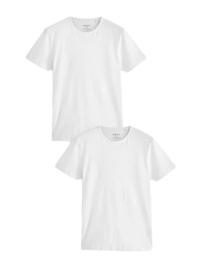 Next Slim T-Shirt Uomo 2 Pezzi XXL 100% Cotone