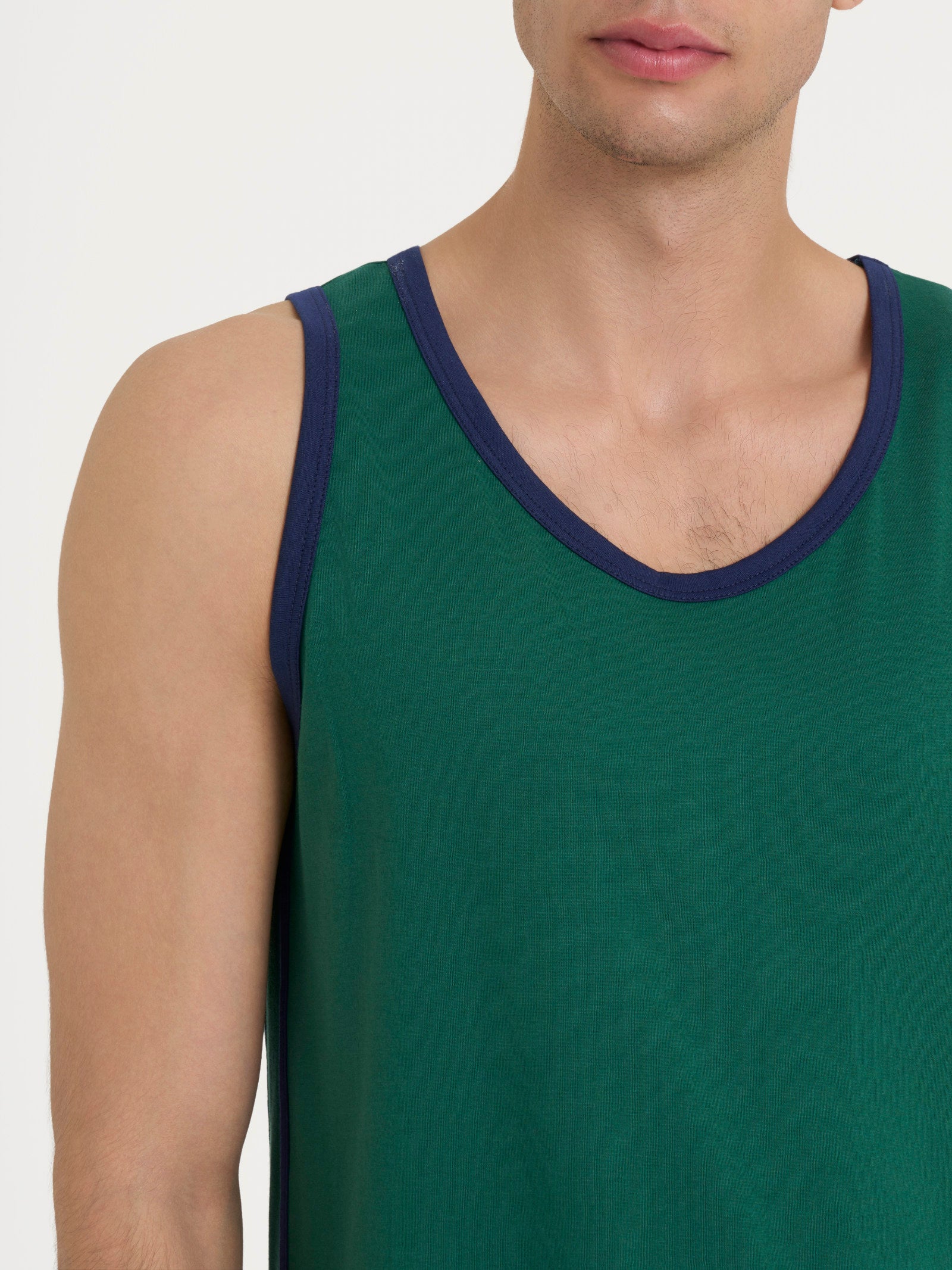 Ragno Jersey Canottiera Spalla Larga cotone Posy Green