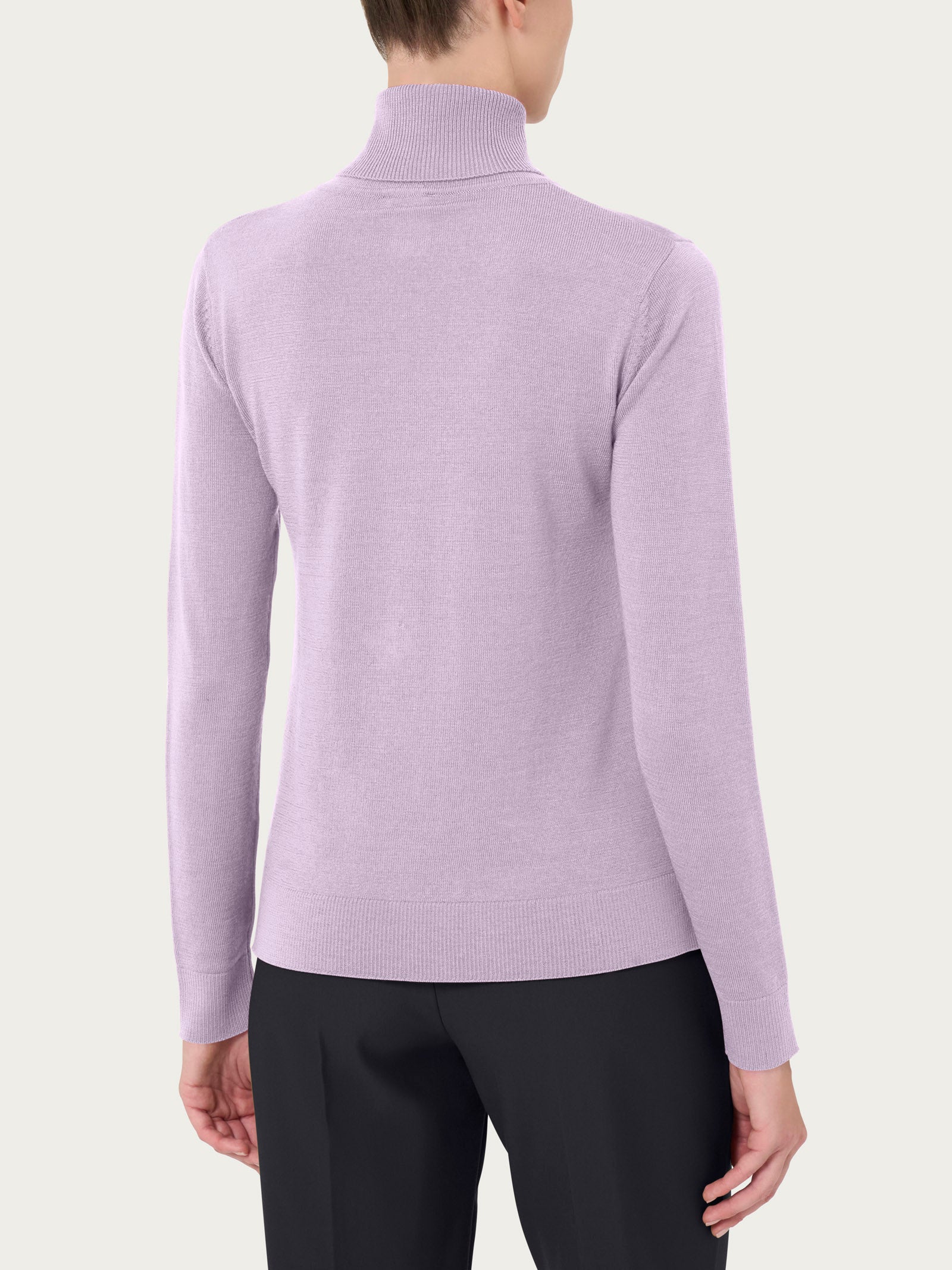 Ragno Merino Soft Dolcevita maglia donna orchid pura lana