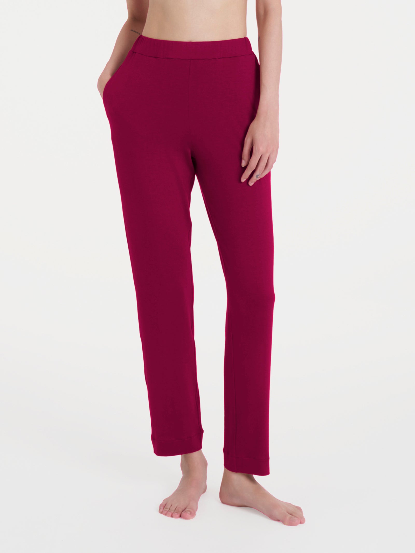 Ragno Viscosa Summer Pantalone Capri Tasche Rhododendron