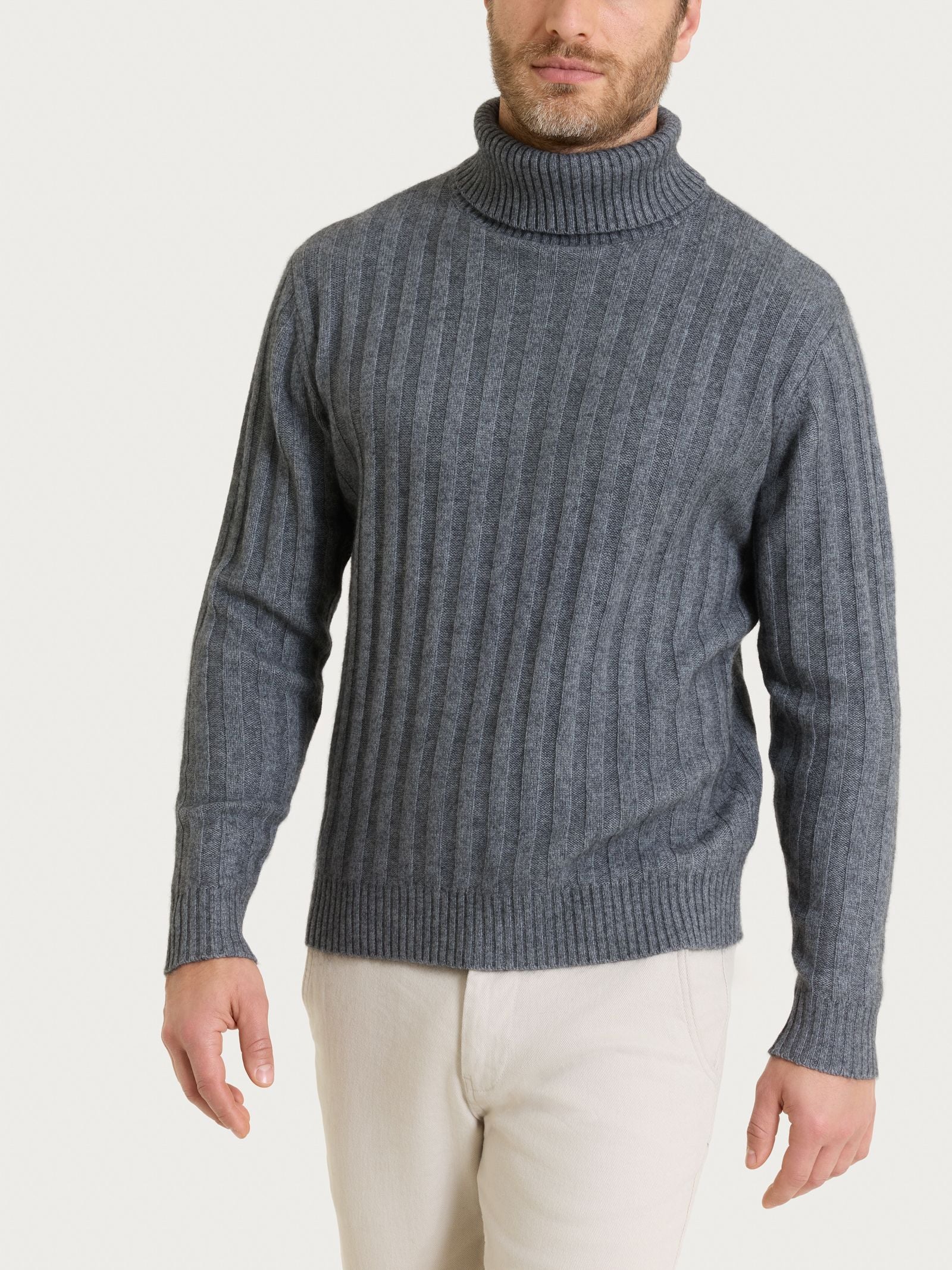 Ragno Natural Soft dolcevita uomo Ferro Mel costa piatta