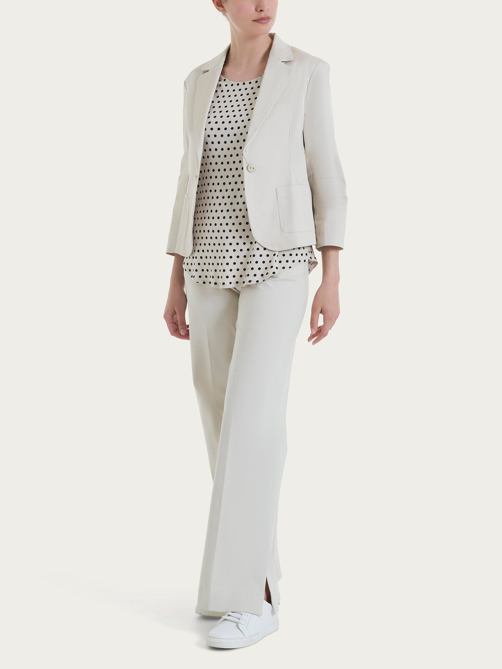 Ragno Satin Power Blazer Corto 1 Bottone Manica 3/4 Champignon cotone