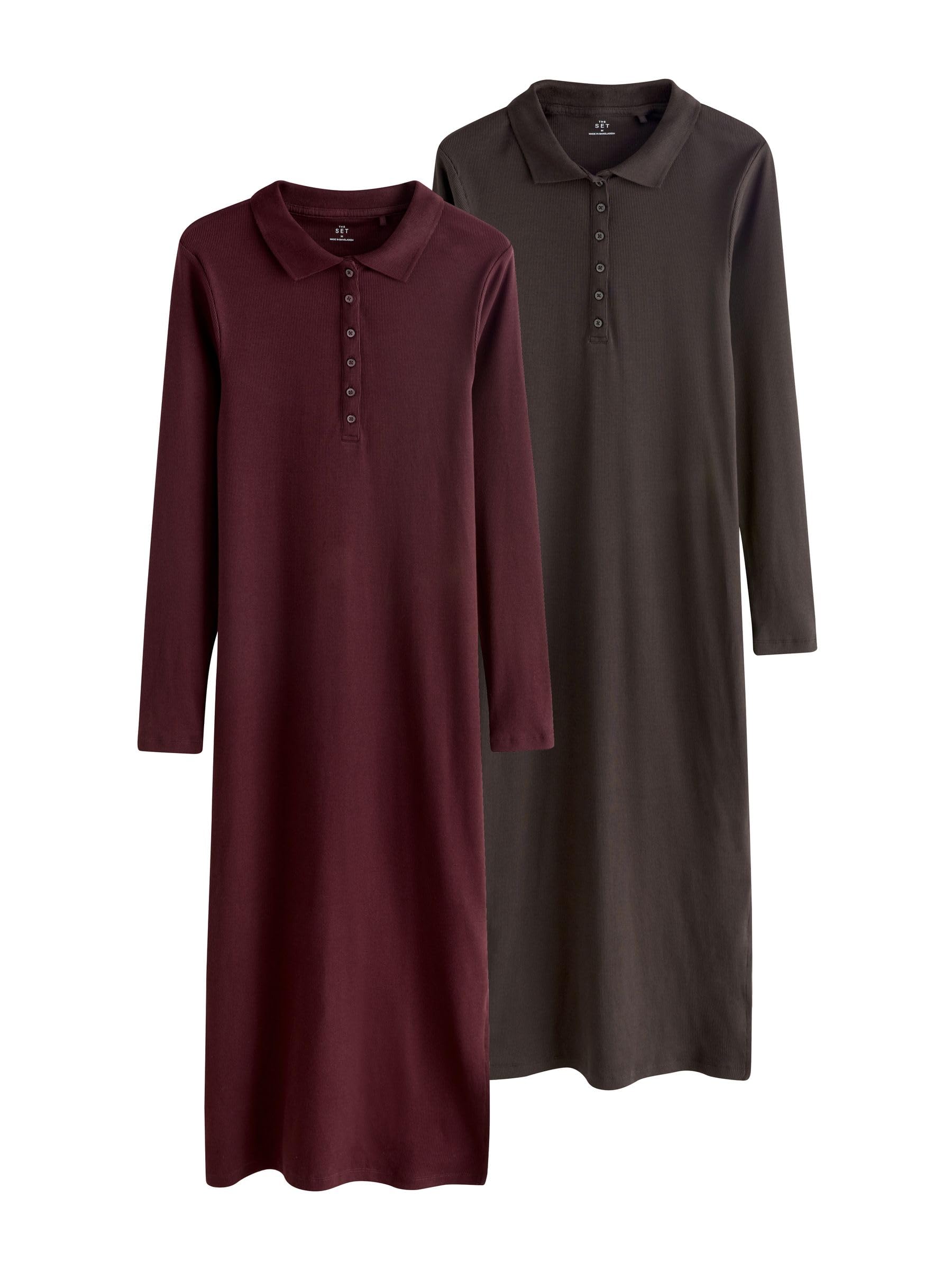 Geo Next The Set vestito coste midi collo confezione 2 pezzi