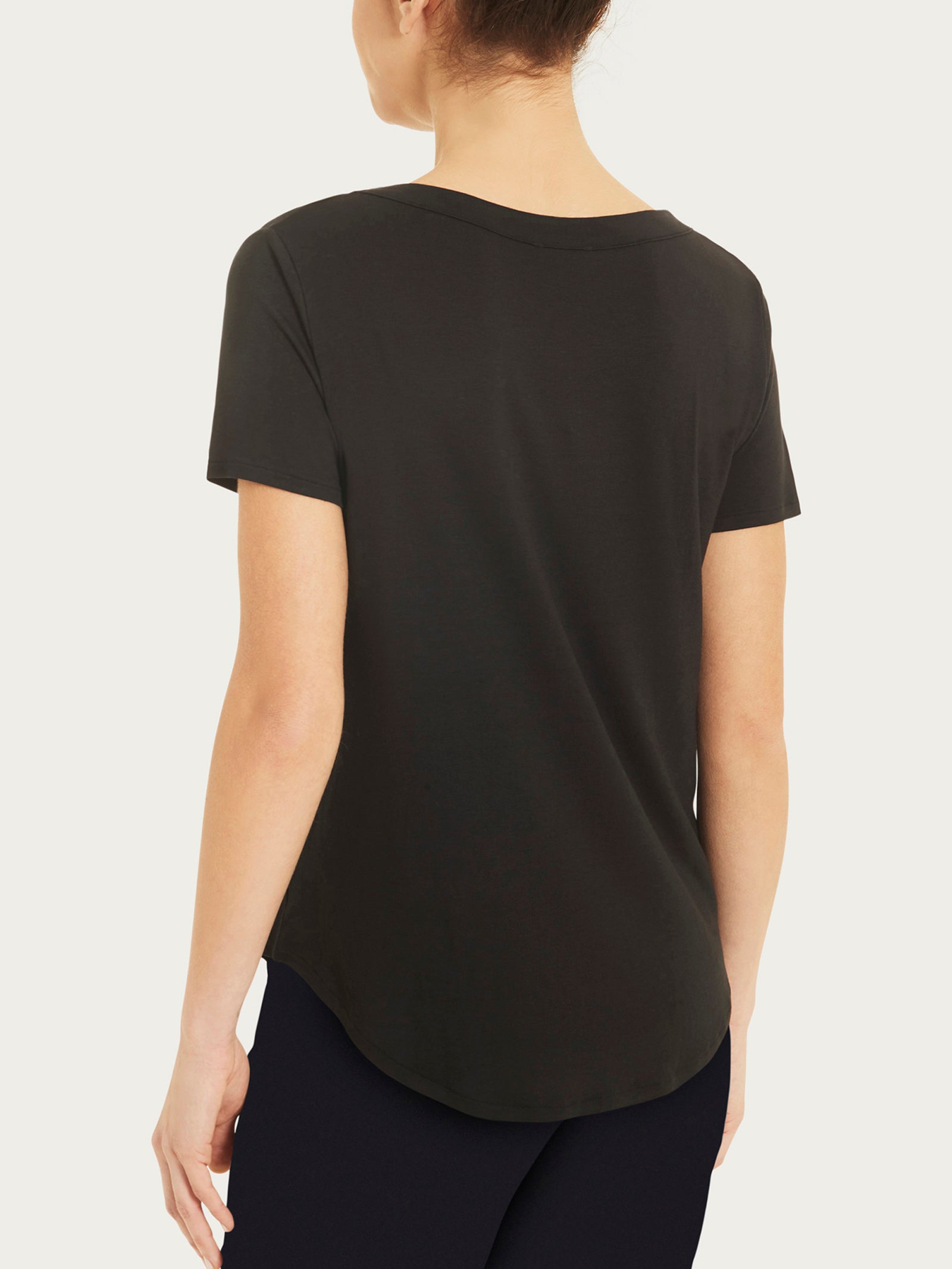 Ragno Viscosa Summer t-shirt manica corta Nero viscosa