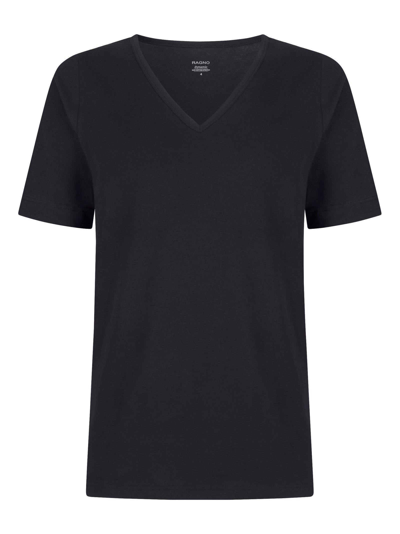 Ragno Dynamic Scollo a V maglietta nero bipack cotone
