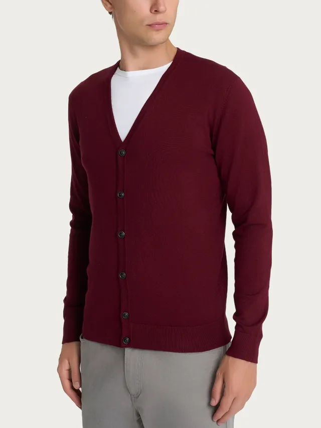 Ragno Four Seasons Cardigan Uomo Zinfandel Viscosa