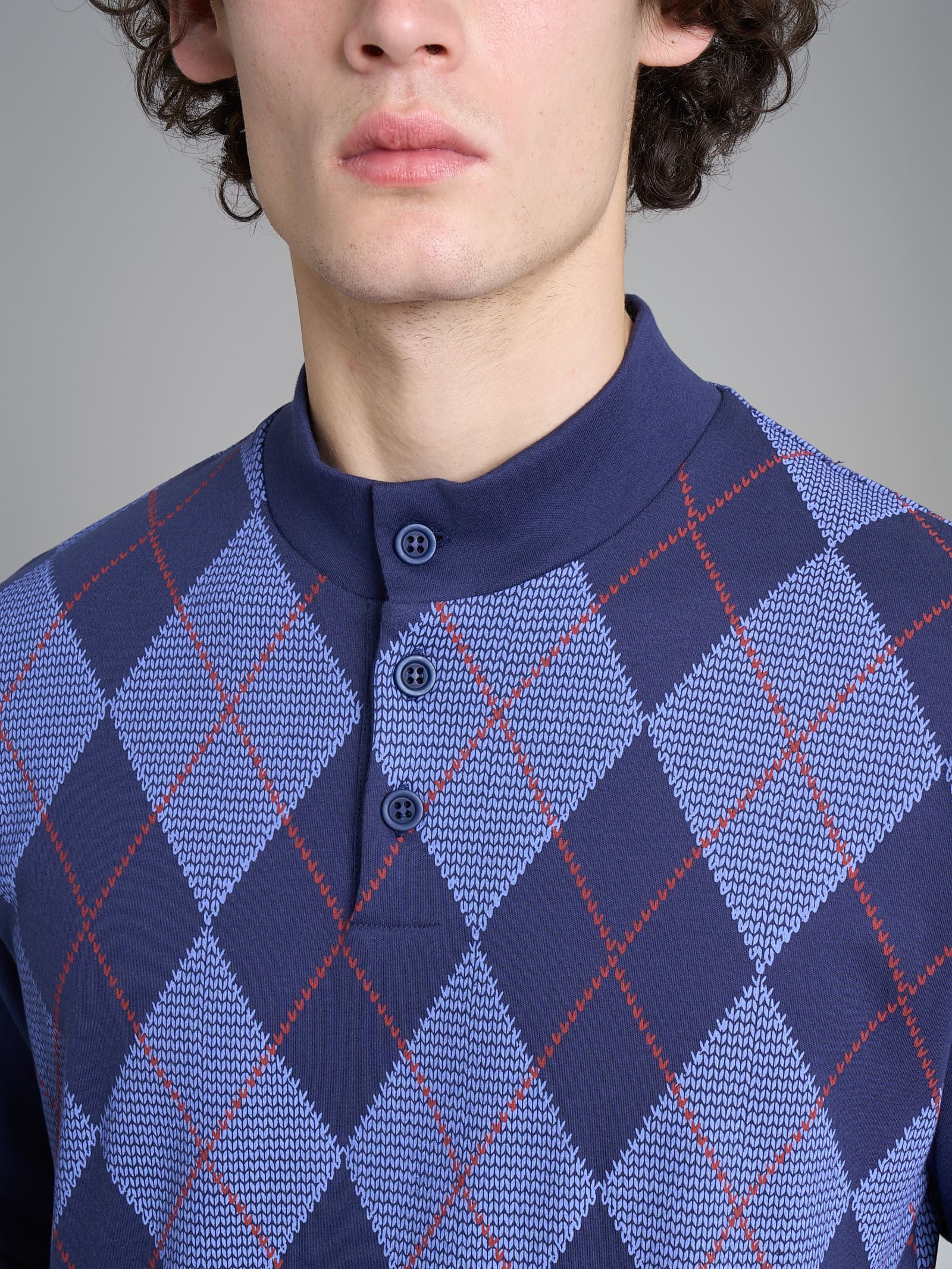 Ragno Interlock Pigiama Tartan Collo Lupetto pigiama Naval Academy cotone