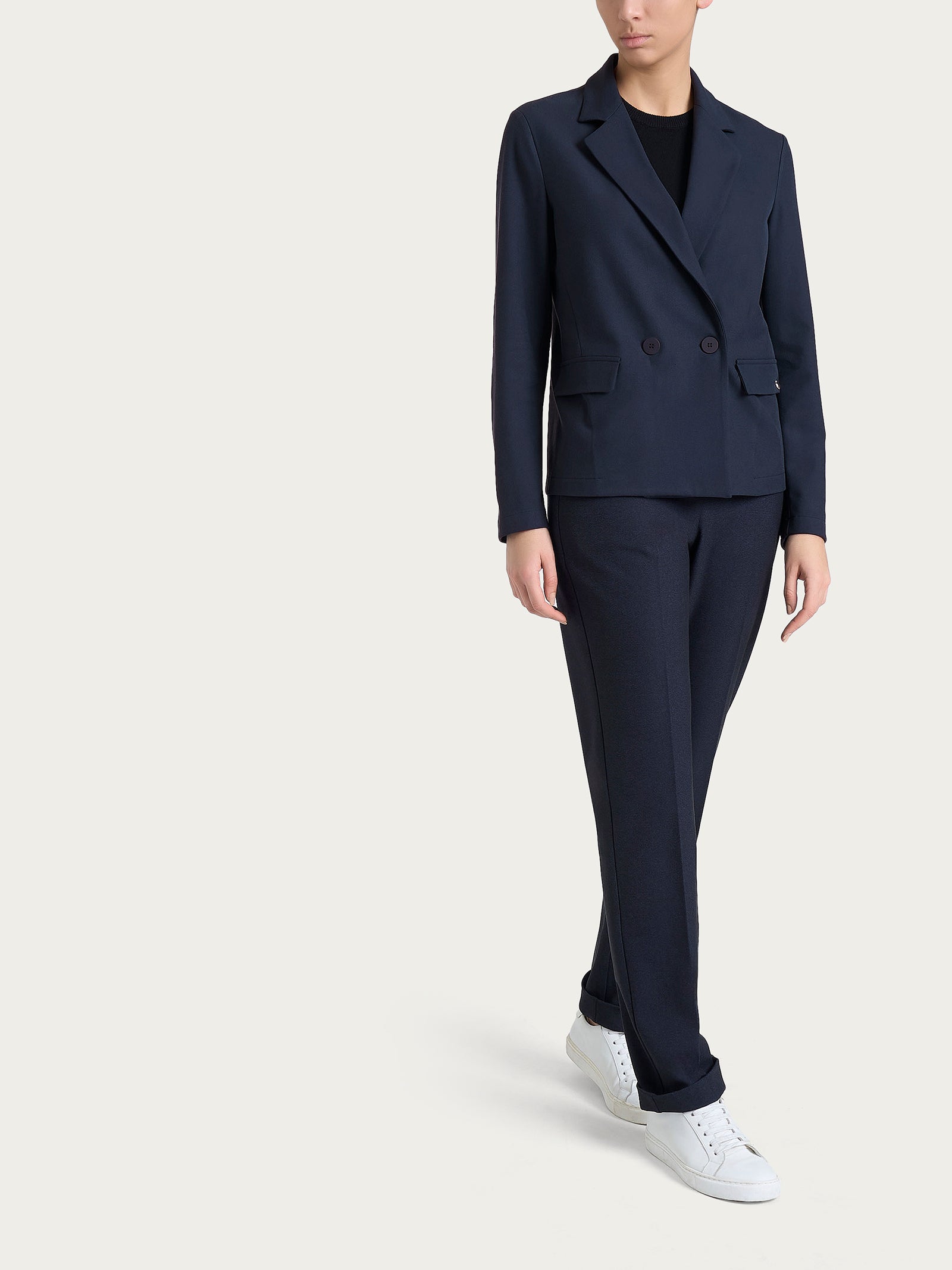 Ragno Compact Blazer Doppio Petto giacca blu melange
