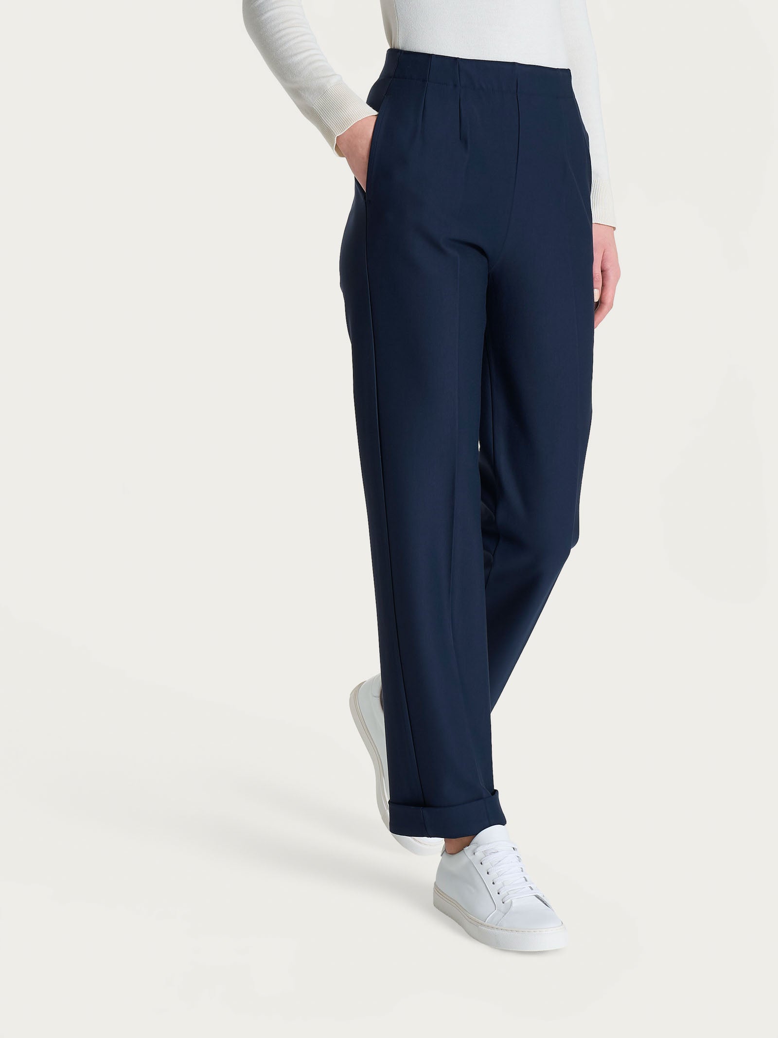 Ragno Compact pantalone dritto tasche blu persia