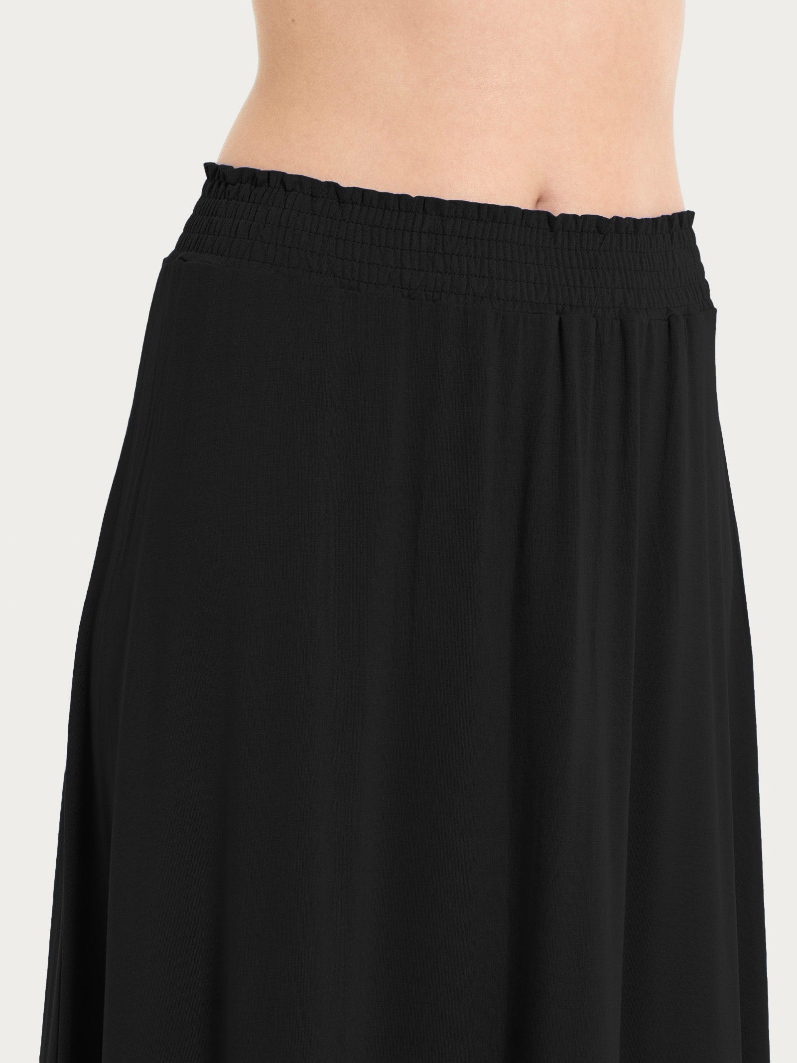 Ragno Viscosa Summer gonna lunga a balze Nero