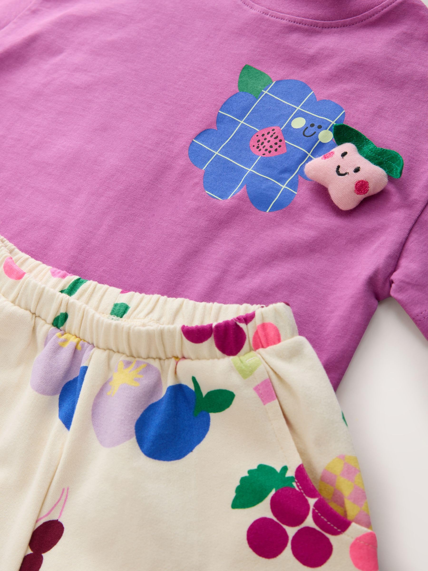 Geo Next Completo Bambina Top+Pantaloni 2 Pezzi Viola Verde